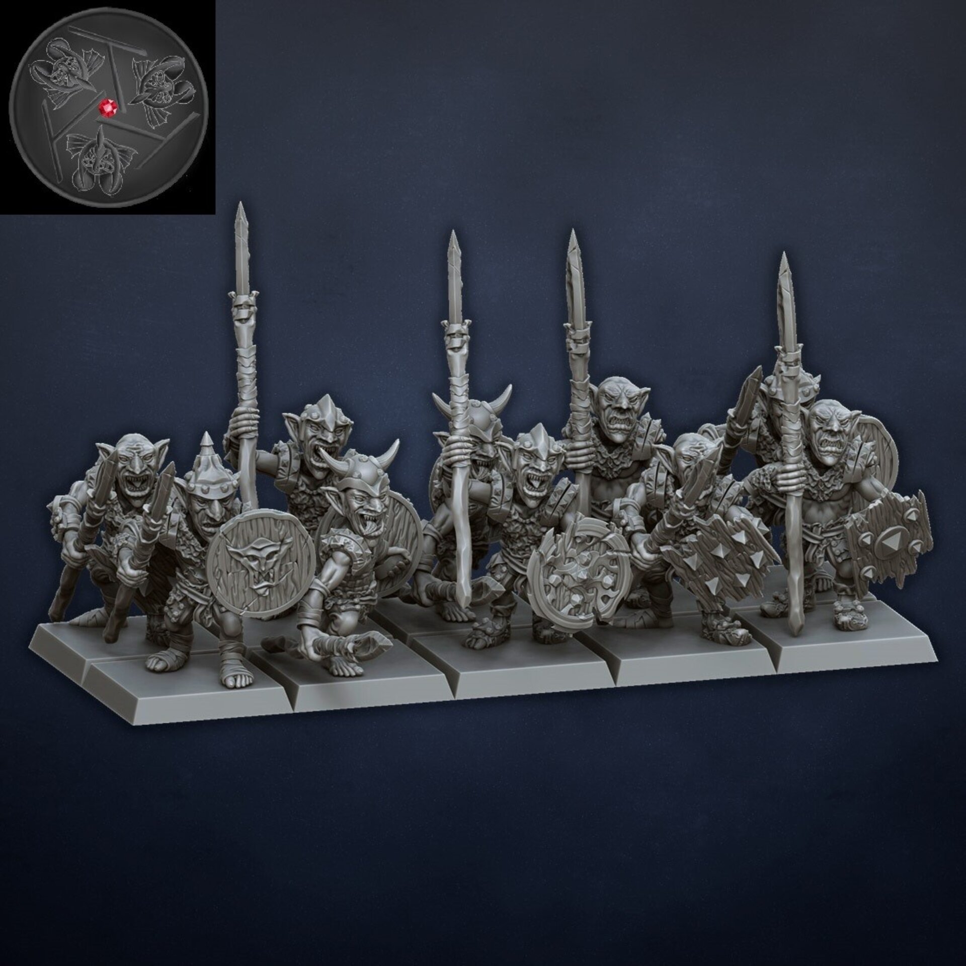 Golbins (dragons lake) orcs & goblins - wargames - resin miniatures - 28 mm - 4