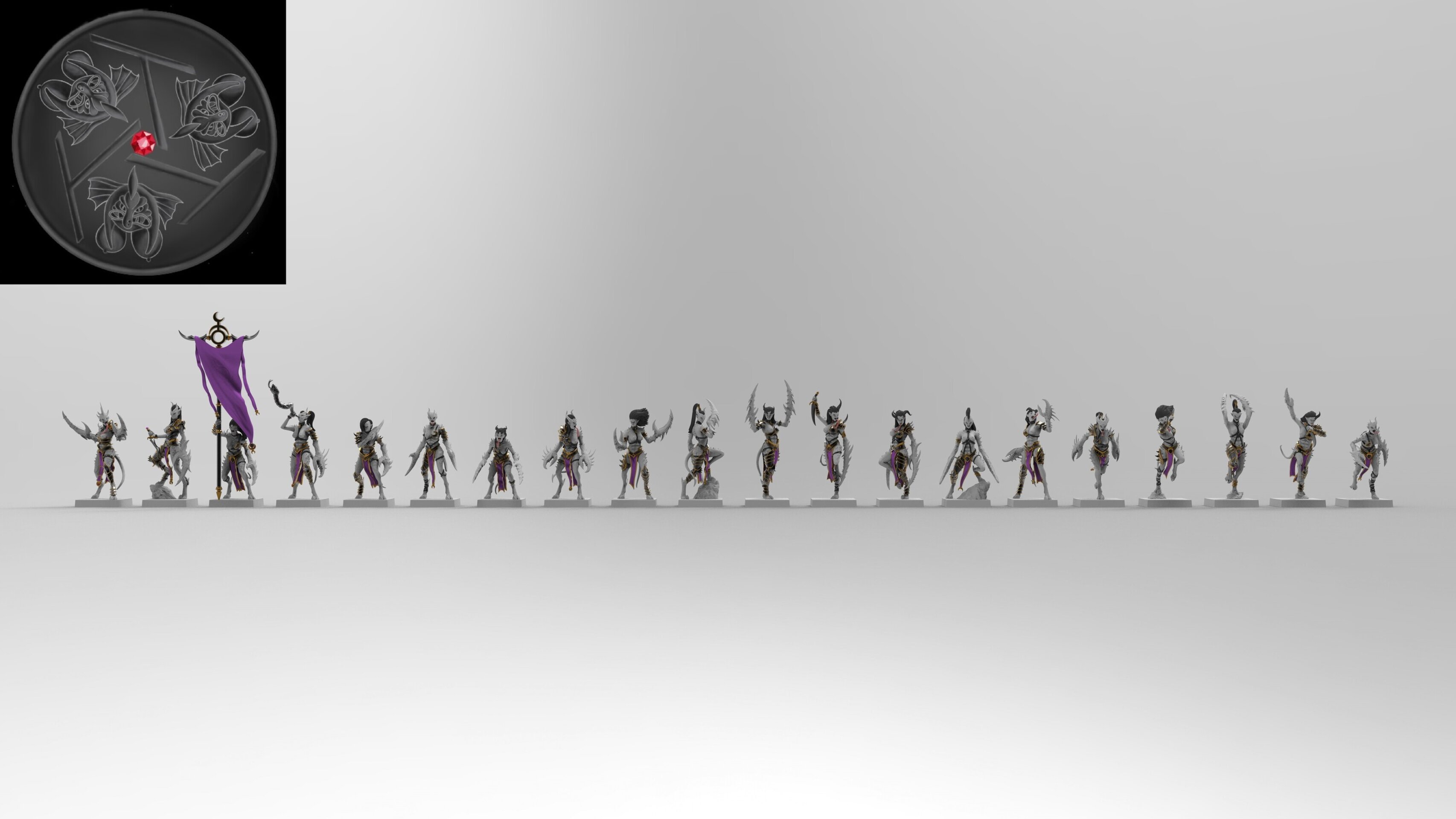 Daemonettes (emang) chaos daemons - wargames - resin miniatures - 28 mm - 5