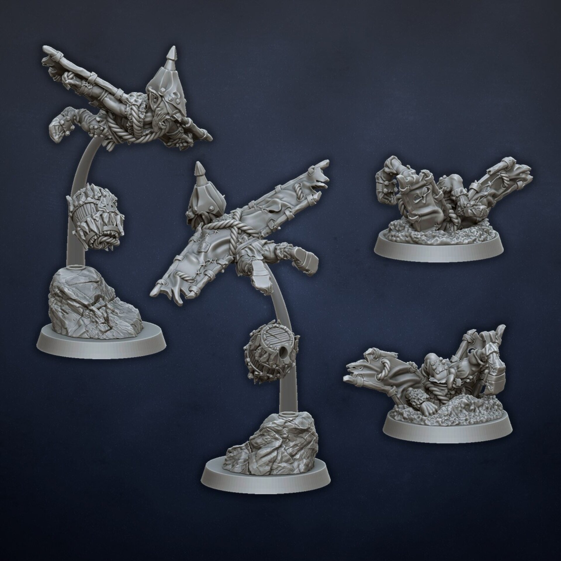 Doom Diver Catapult (dragons lake) orcs & goblins - resin miniatures - 28 mm - 4