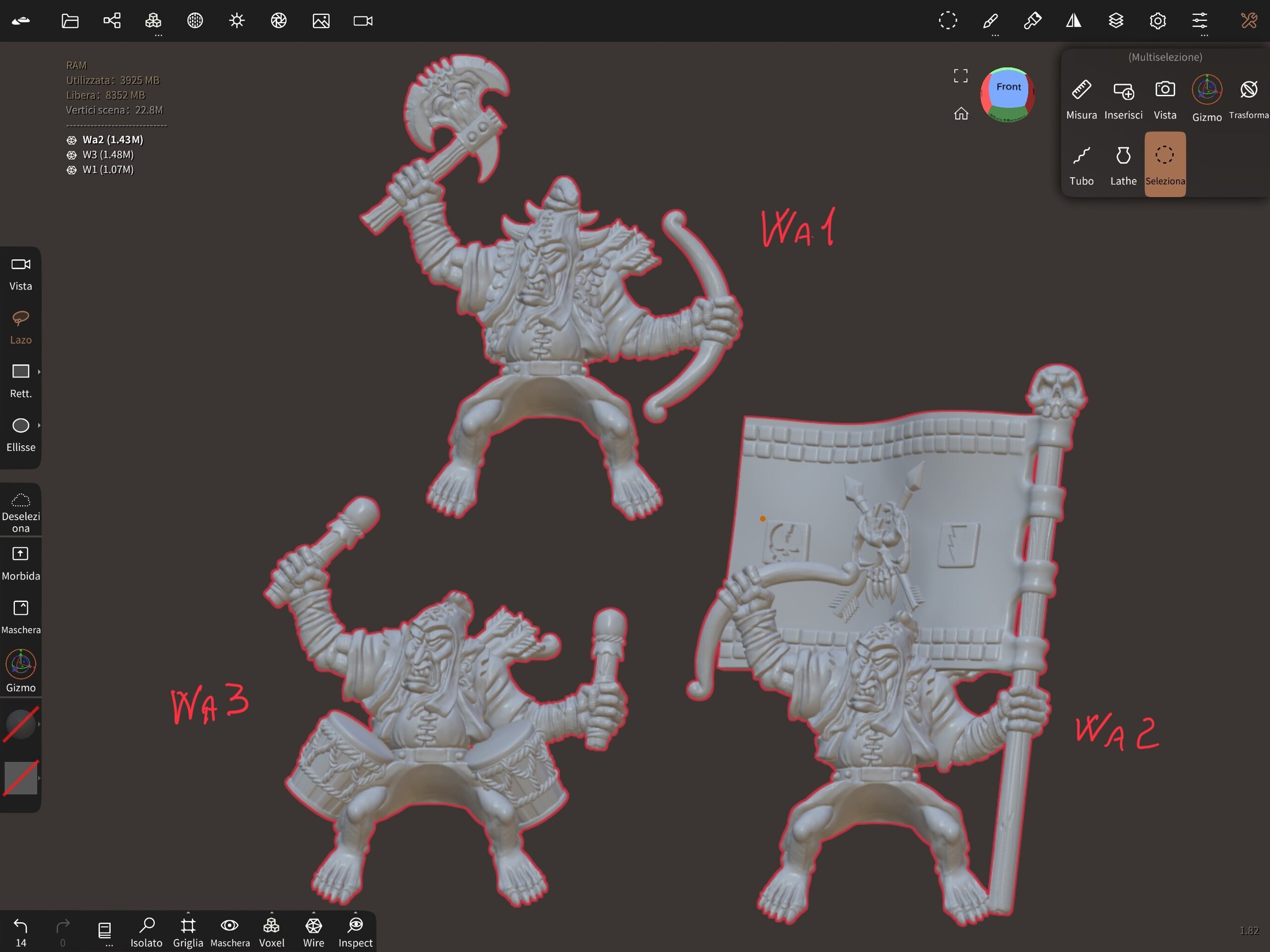 Command Group Wolf Riders (fabelzel) chaos dwarfs oldhammer - 28 mm - 3