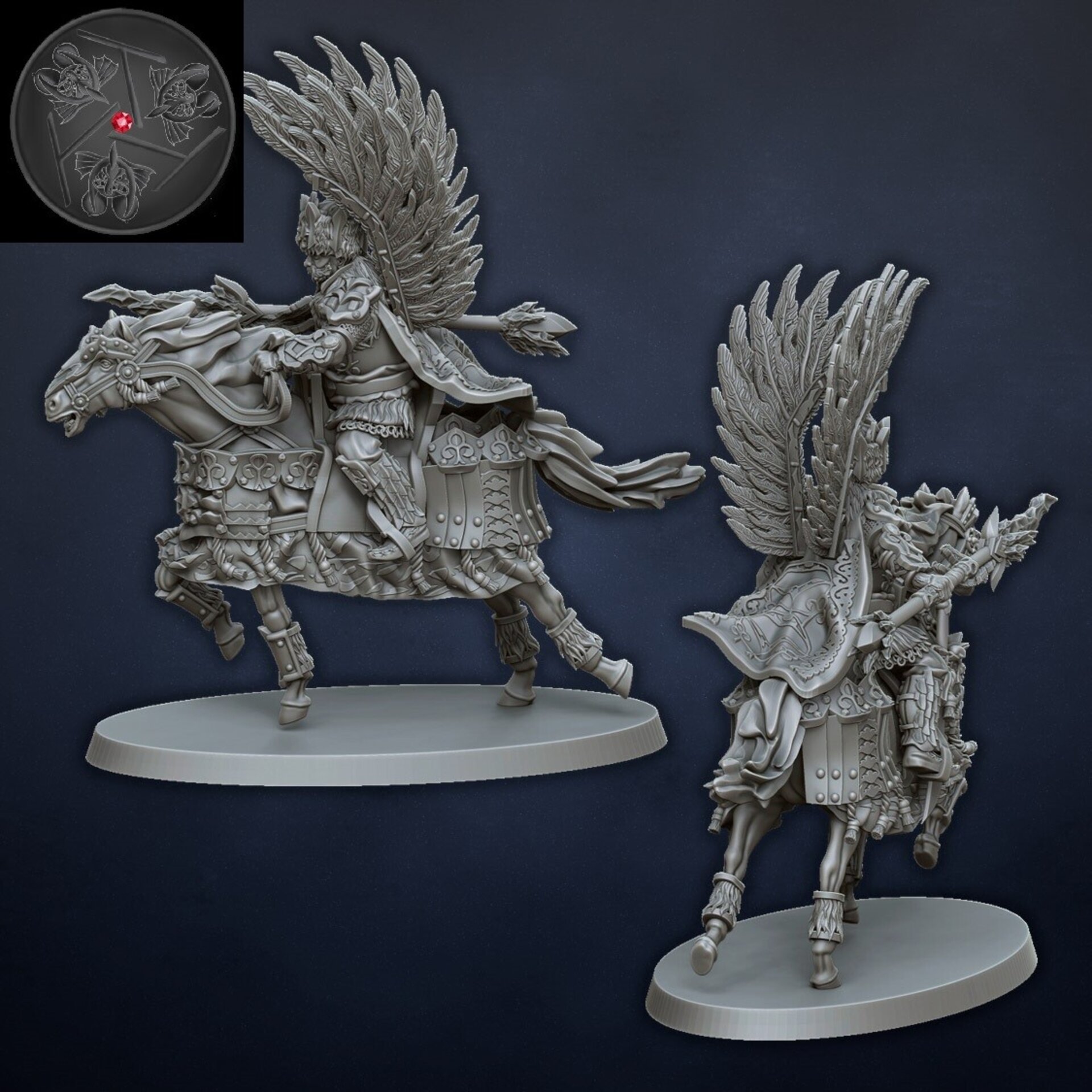 Boyar on horse (dragons lake) kislev - wargames - resin miniatures - 28 mm - 4