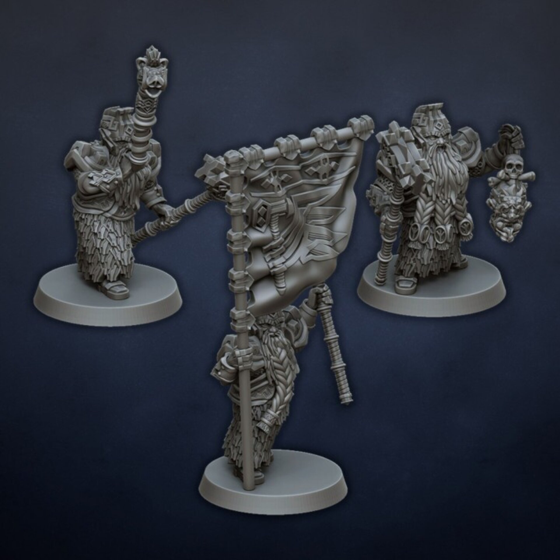 Hammerers (dragons lake) dwarfs - wargames - resin miniatures - 28 mm - 2