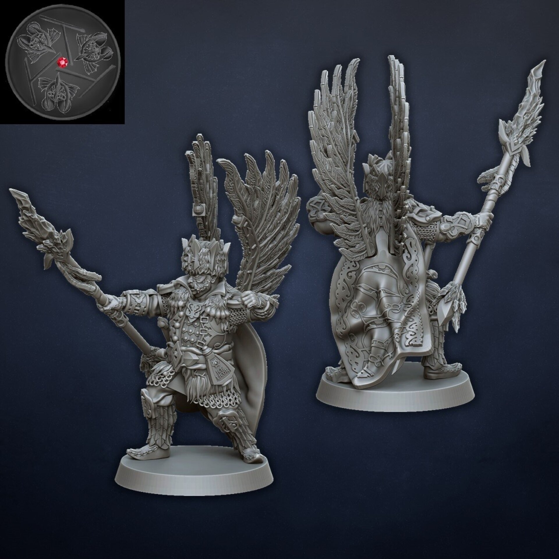 Boyar on foot (dragons lake) kislev - wargames - resin miniatures - 28 mm - 3