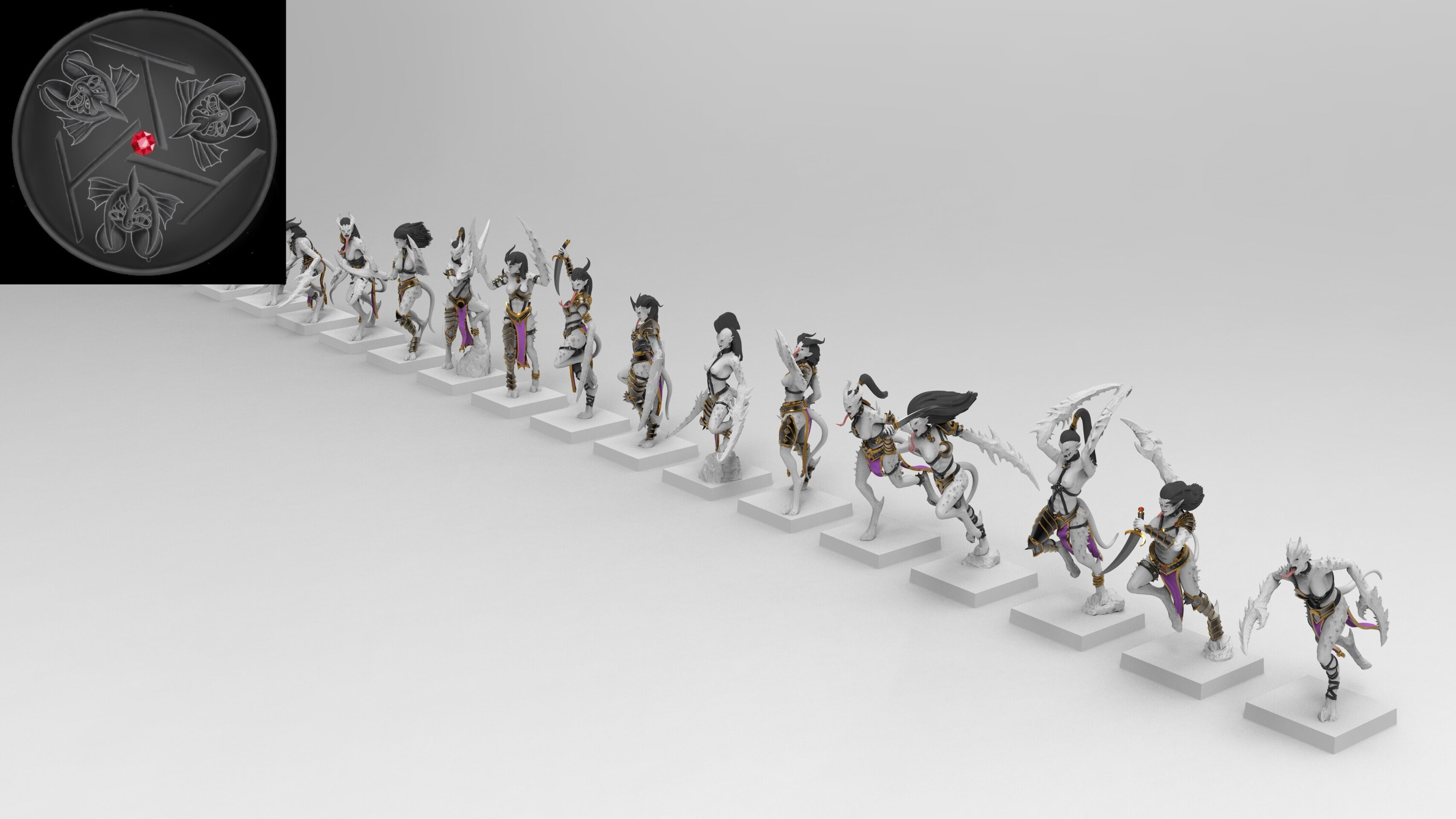 Daemonettes (emang) chaos daemons - wargames - resin miniatures - 28 mm - 2