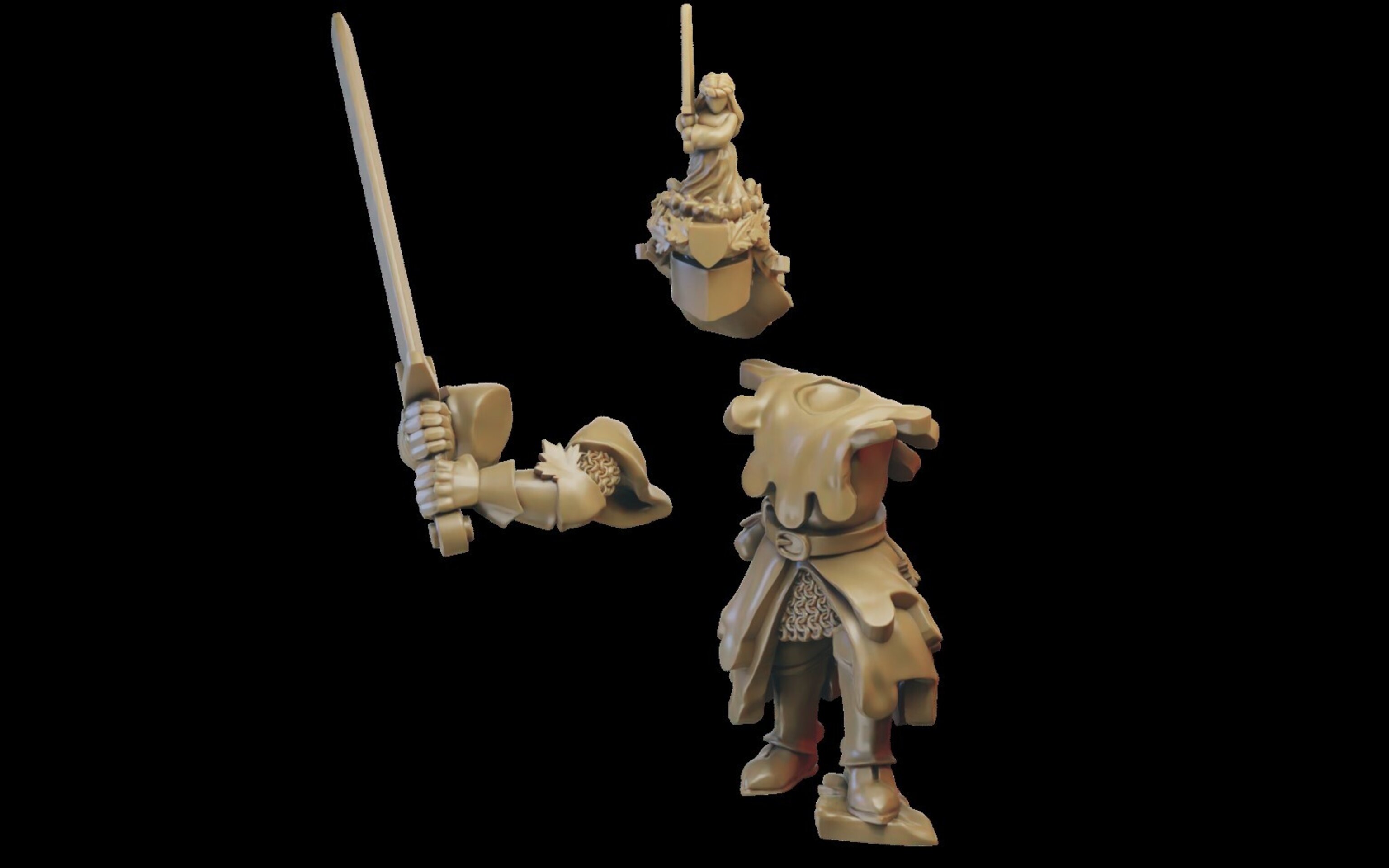 Hero on foot (ilhadiel) bretonnia - wargames - resin miniatures - 28 mm - 3