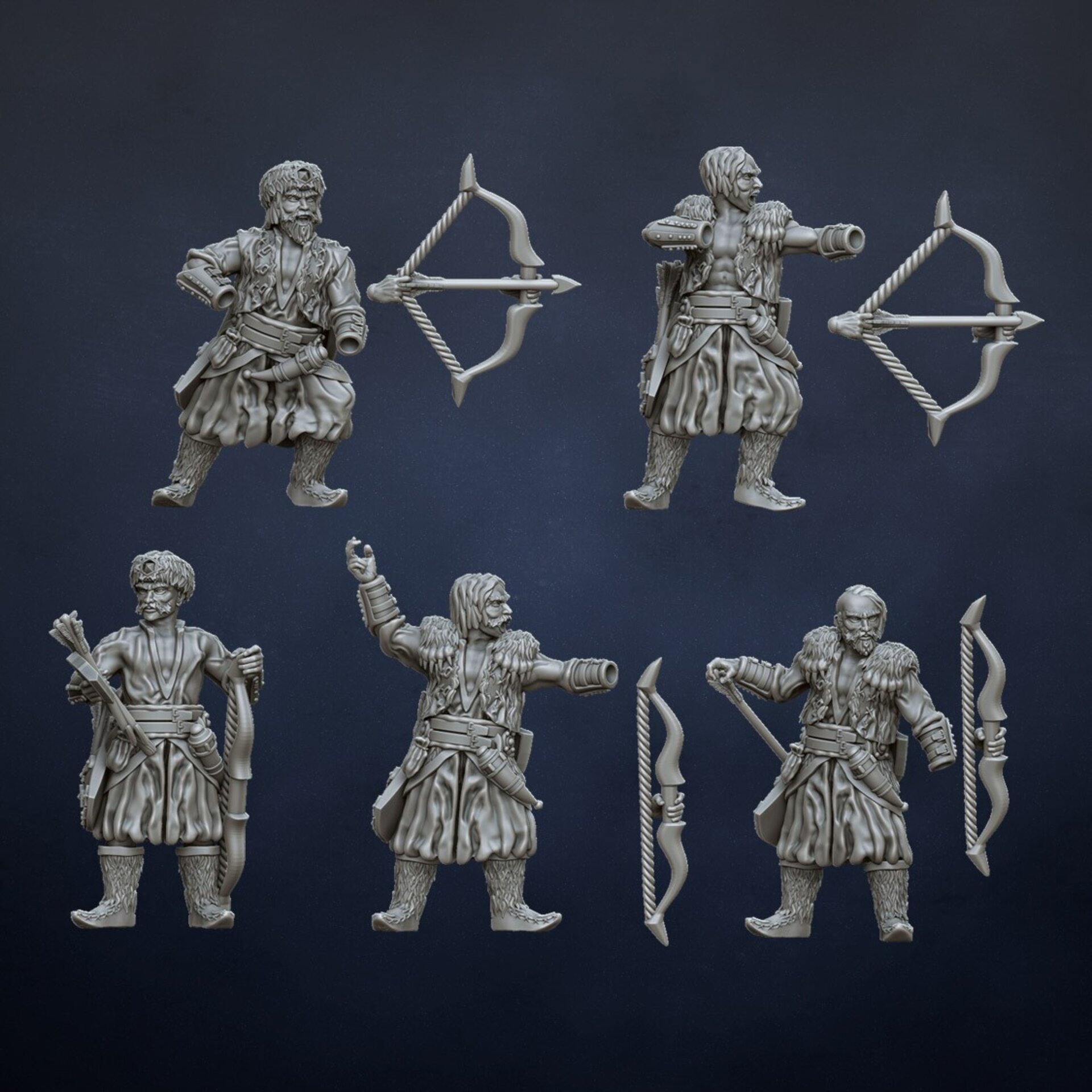 Kossars (dragons lake) kislev - wargames - resin miniatures - 28 mm - 3