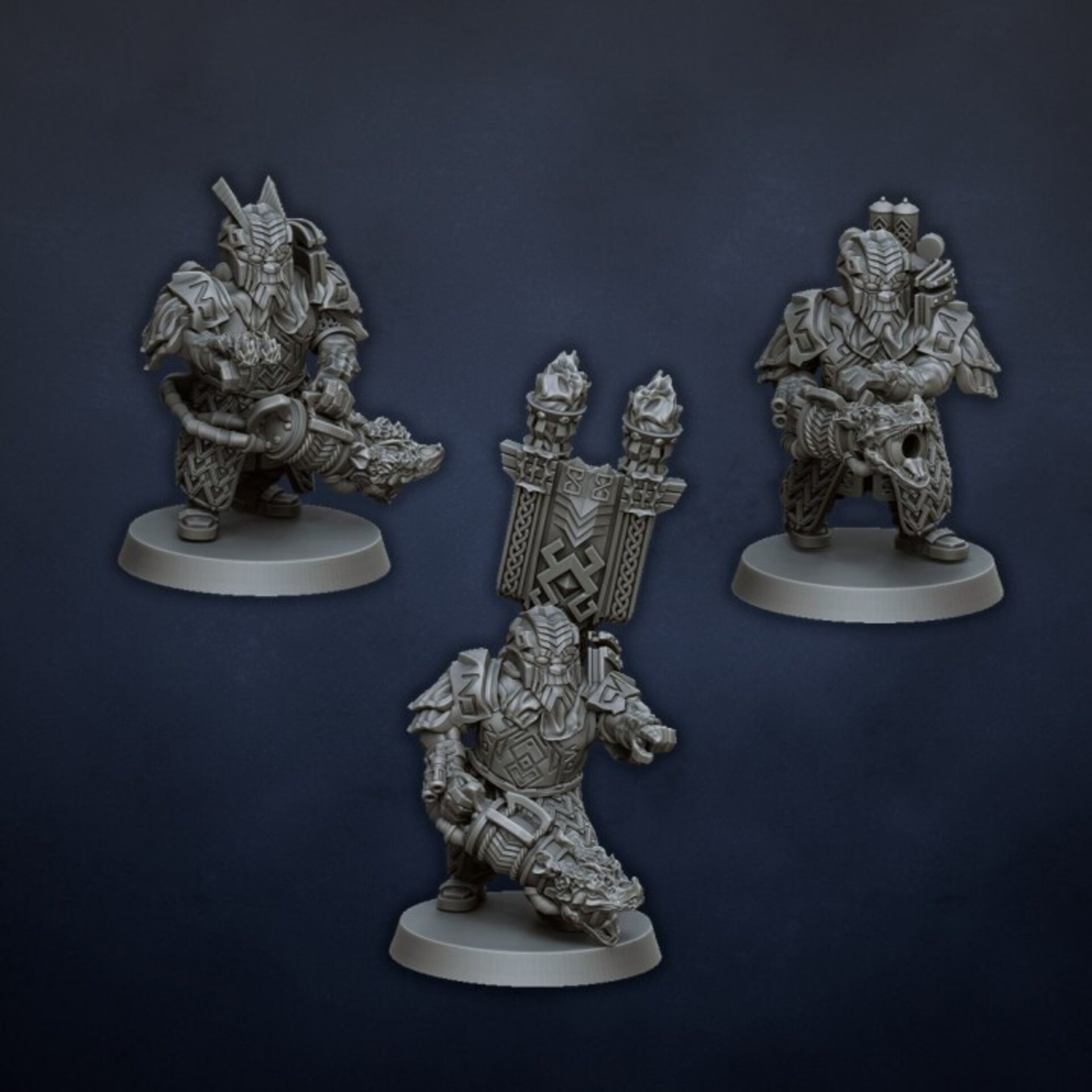 Irondrakes (dragons lake) dwarfs - wargames - resin miniatures - 28 mm - 2