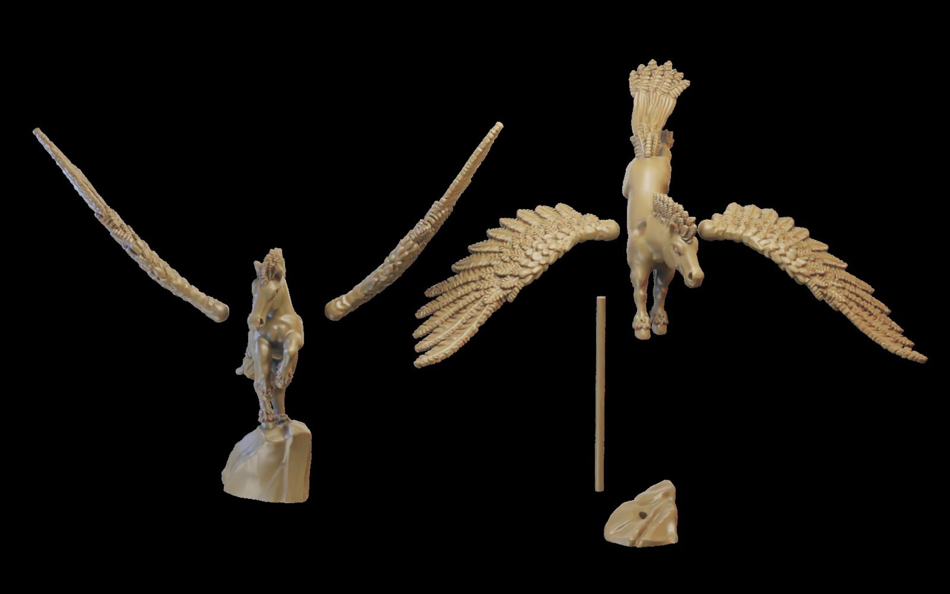 Royal Pegasus (ilhadiel) bretonnia - wargames - resin miniatures - 28 mm - 3