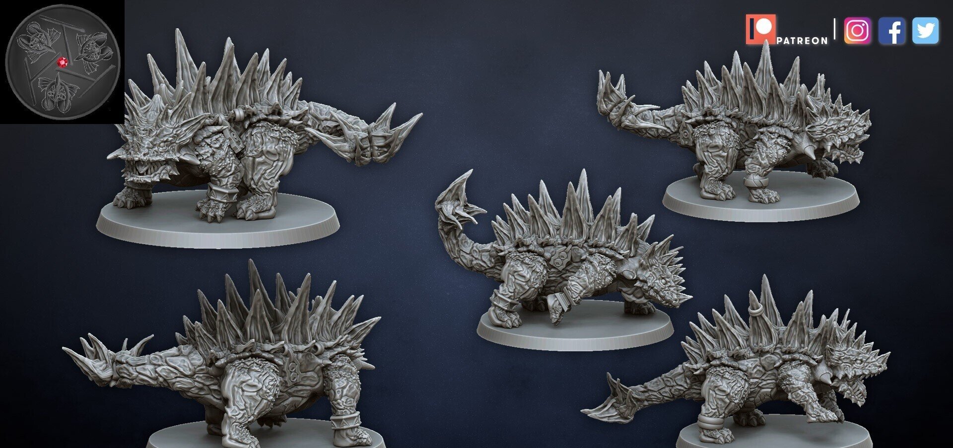 Razordons (dragons lake) lizardmen - wargames - resin miniatures - 28 mm - 3