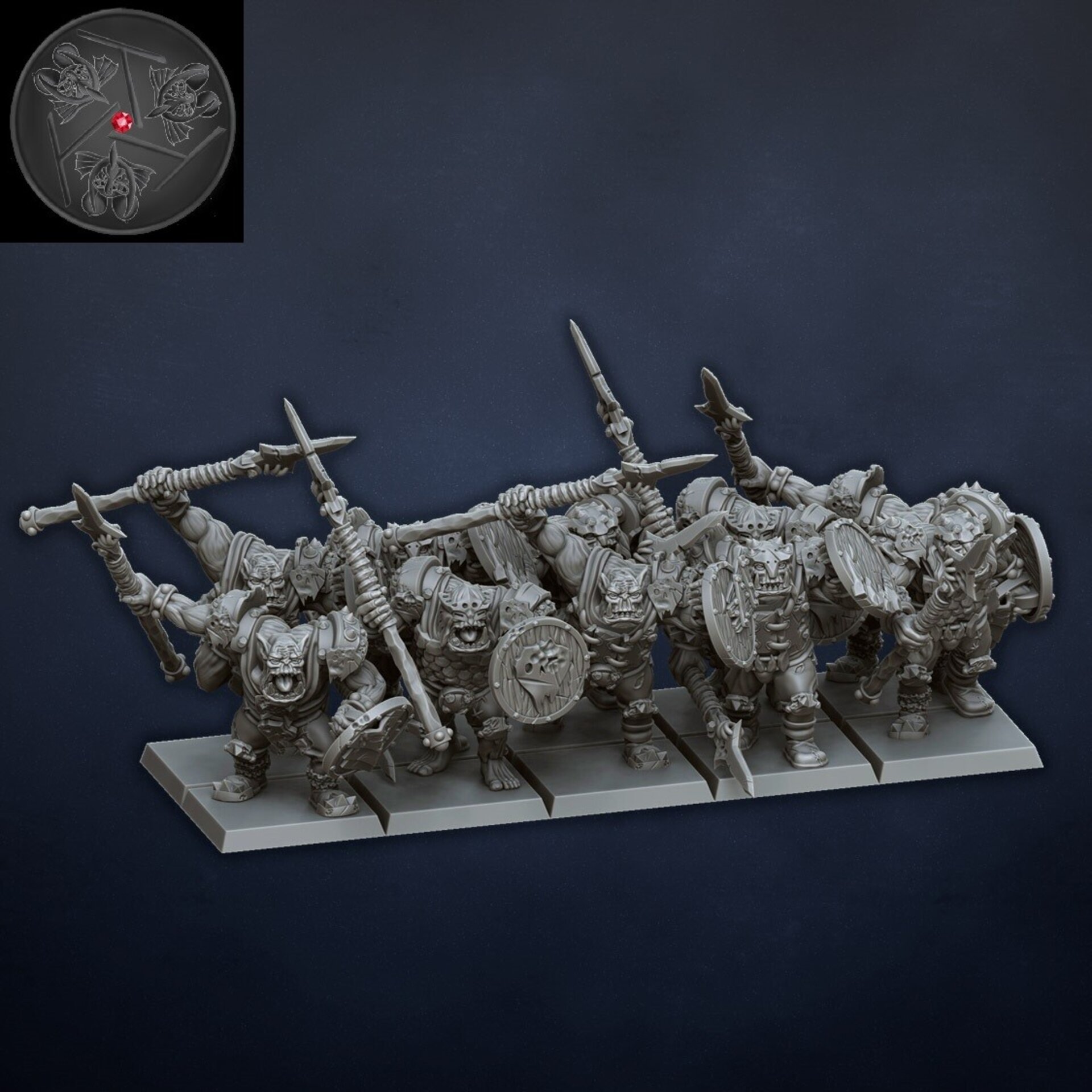 Orcos (dragons lake) orcs & goblins - wargames - resin miniatures - 28 mm - 3