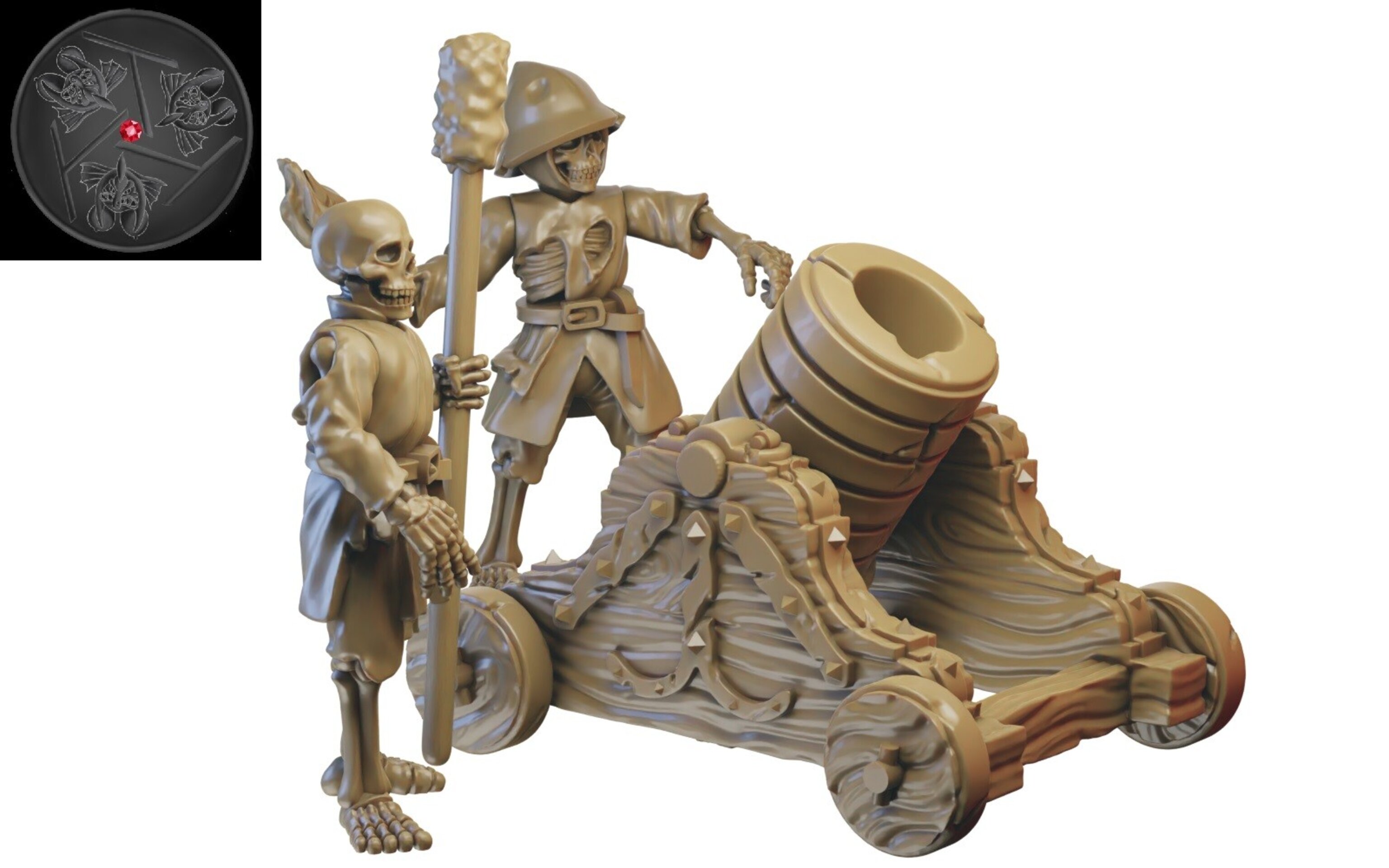 Vampiric artillery (ilhadiel) vampire counts - resin miniatures - 28 mm - 5