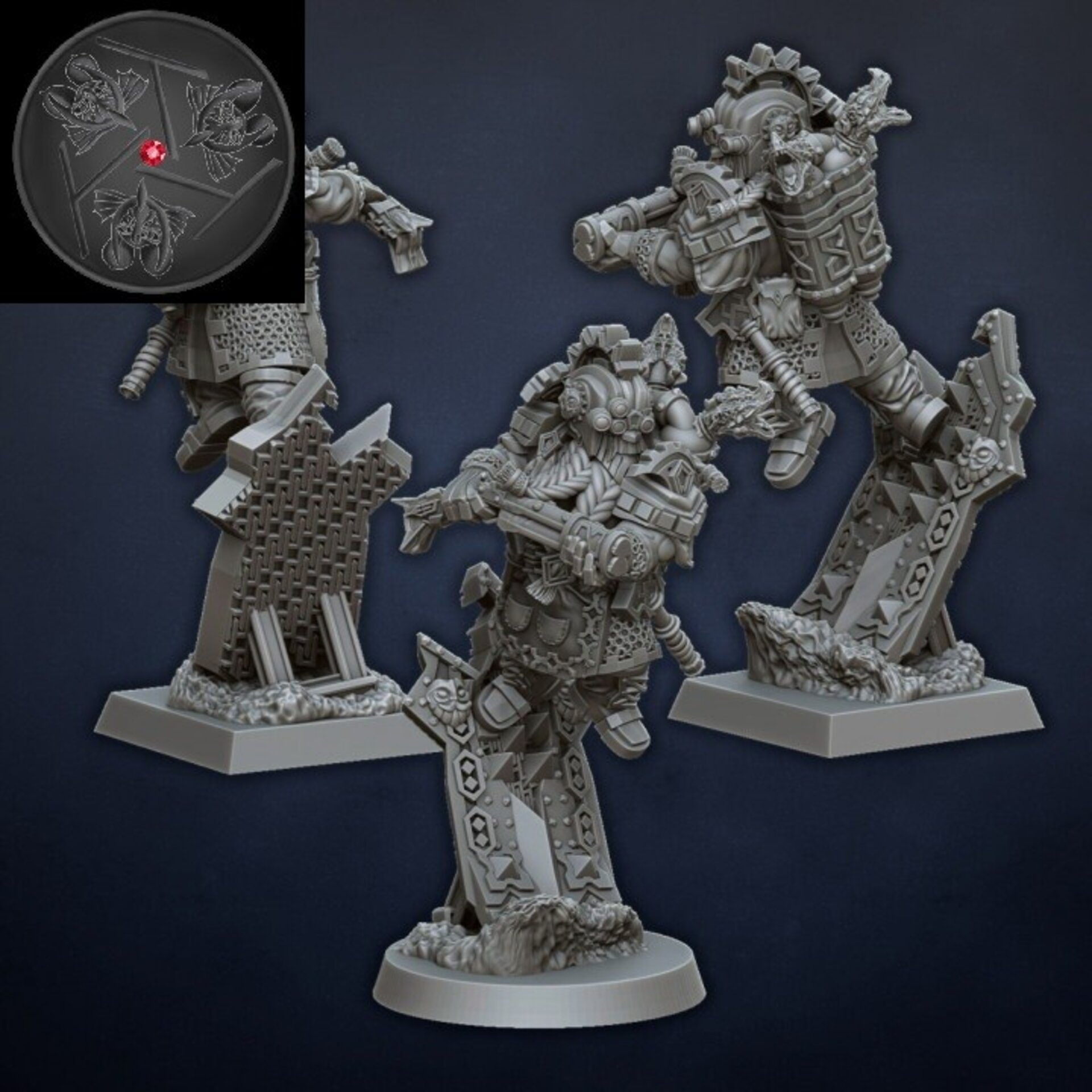 Master Engineer on foot (dragons lake) dwarfs - resin miniatures - 28 mm - 2