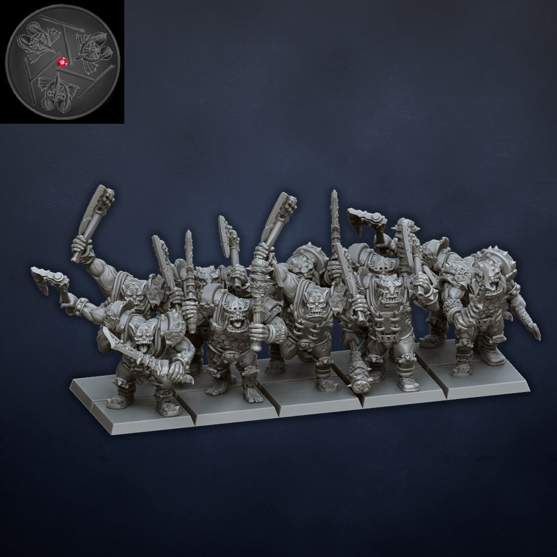 Orcos (dragons lake) orcs & goblins - wargames - resin miniatures - 28 mm - 5