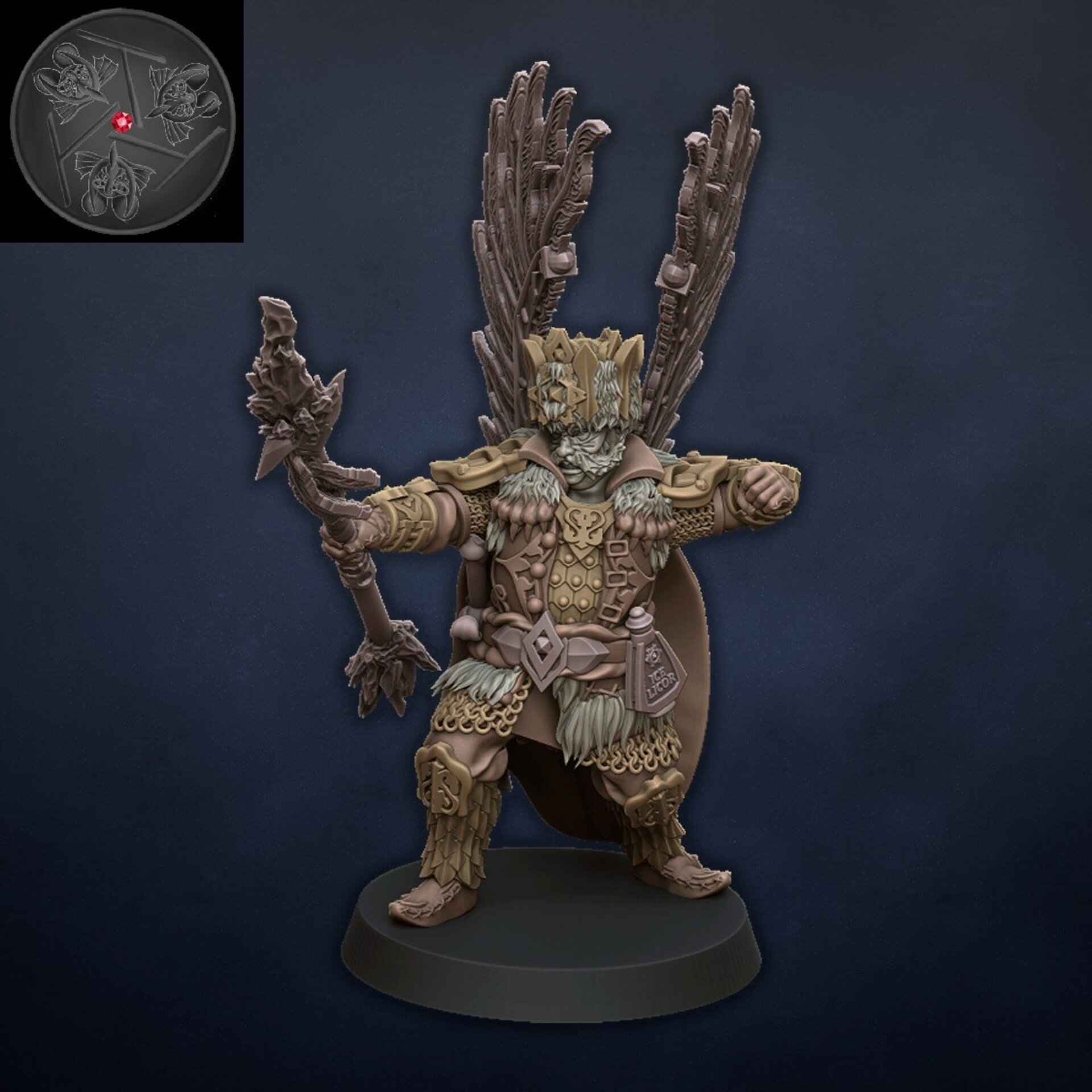 Boyar on foot (dragons lake) kislev - wargames - resin miniatures - 28 mm - 1