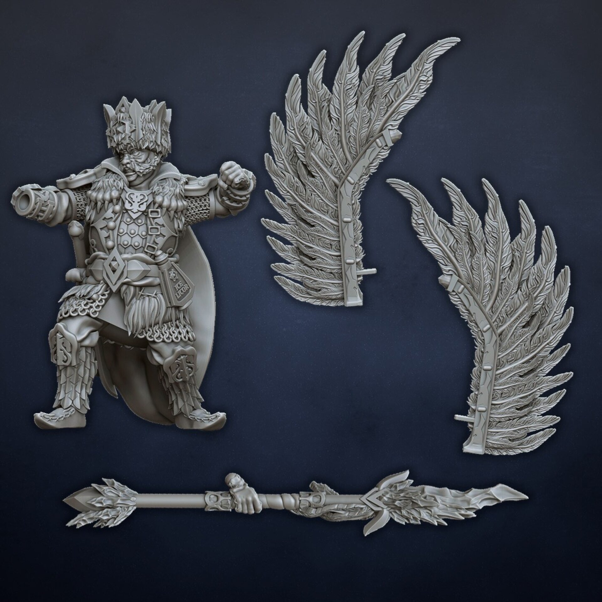 Boyar on foot (dragons lake) kislev - wargames - resin miniatures - 28 mm - 4