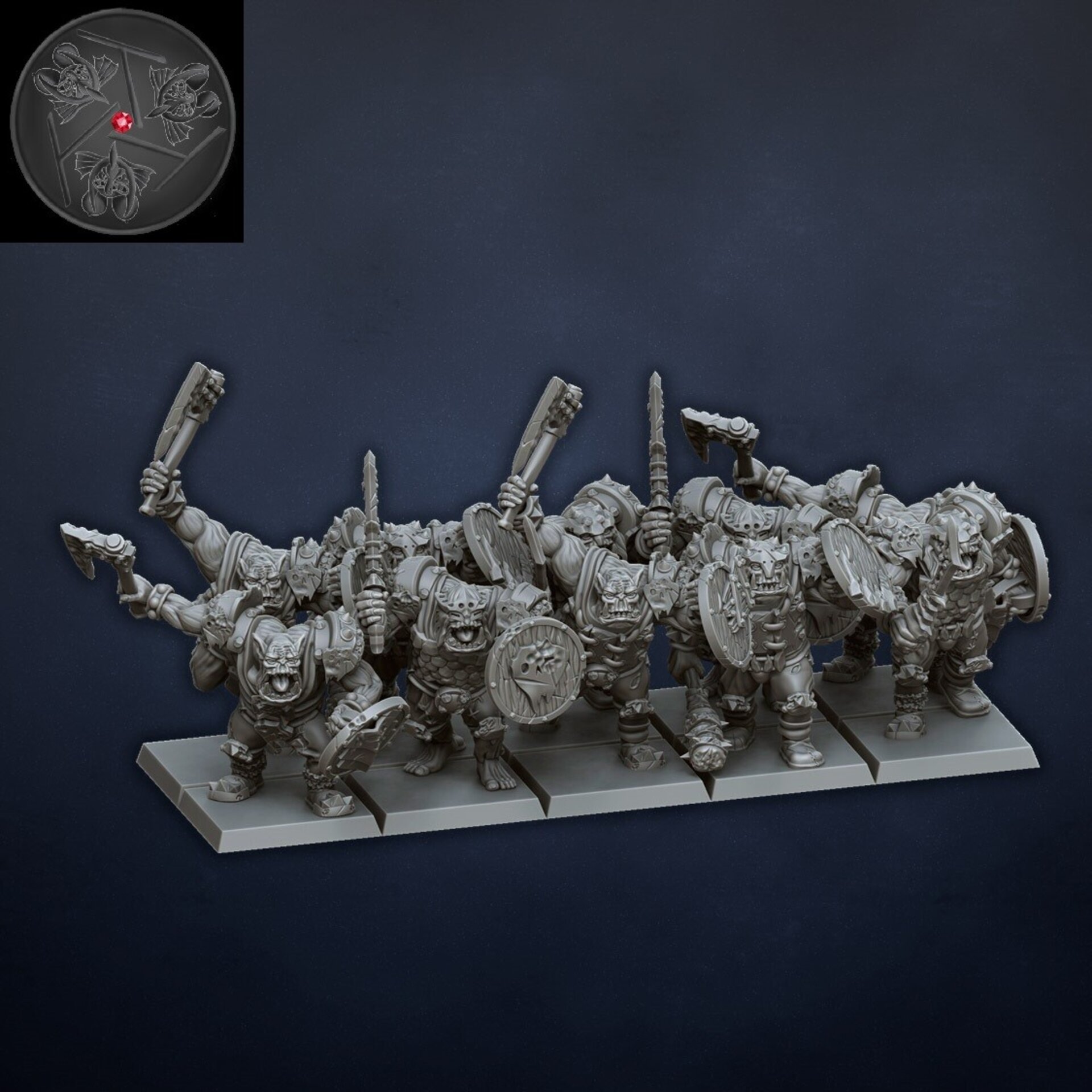 Orcos (dragons lake) orcs & goblins - wargames - resin miniatures - 28 mm - 4