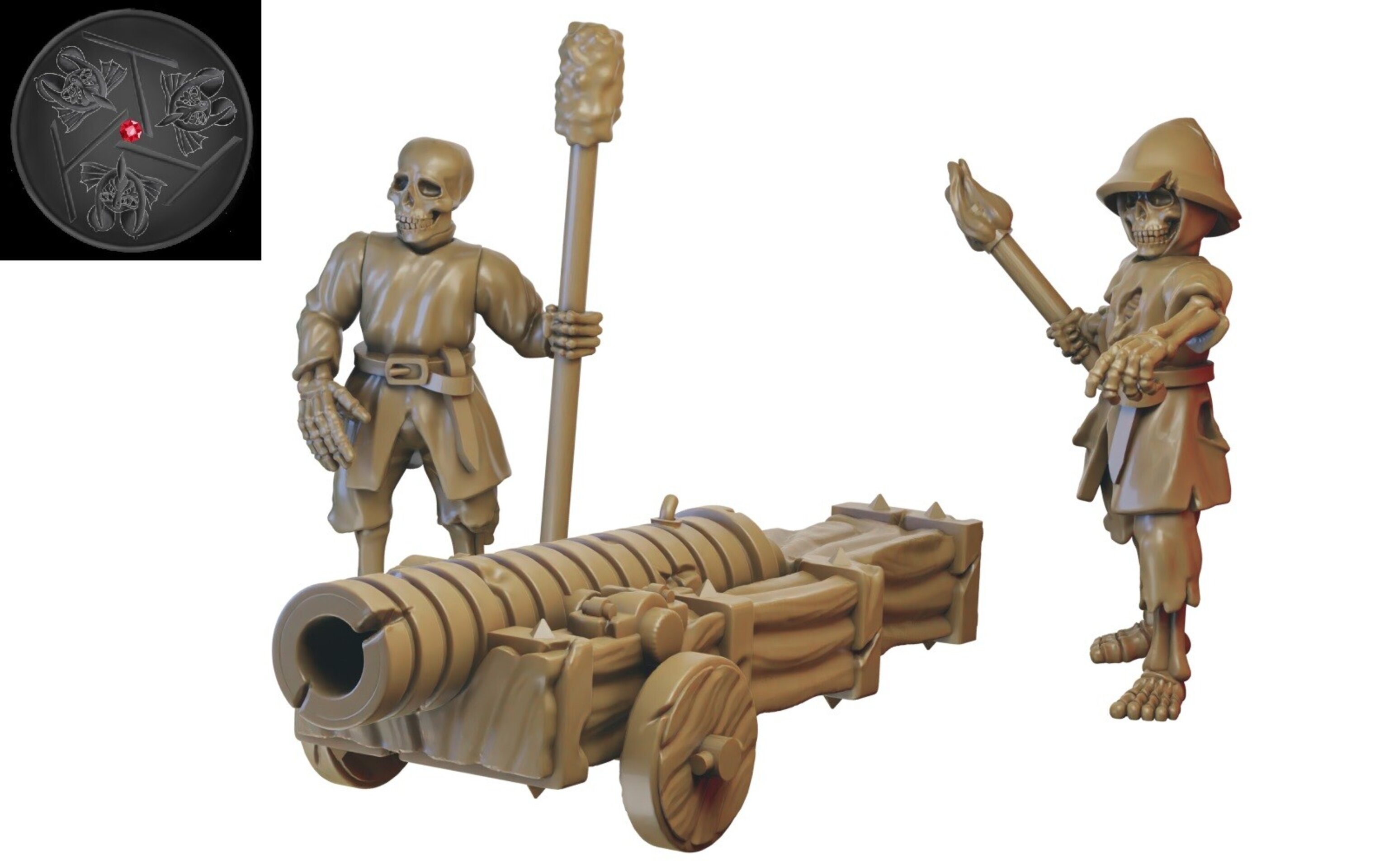 Vampiric artillery (ilhadiel) vampire counts - resin miniatures - 28 mm - 4