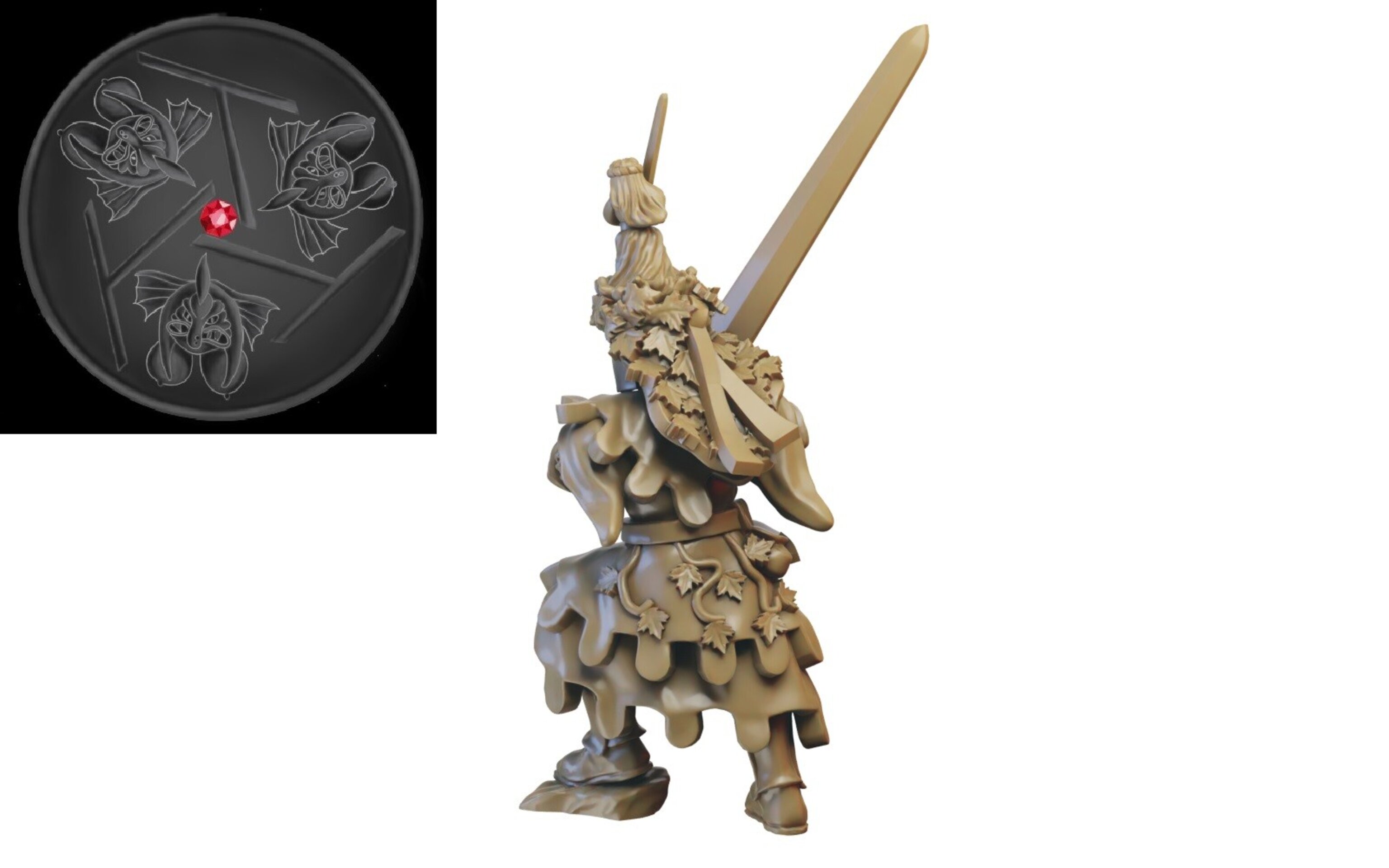 Hero on foot (ilhadiel) bretonnia - wargames - resin miniatures - 28 mm - 2