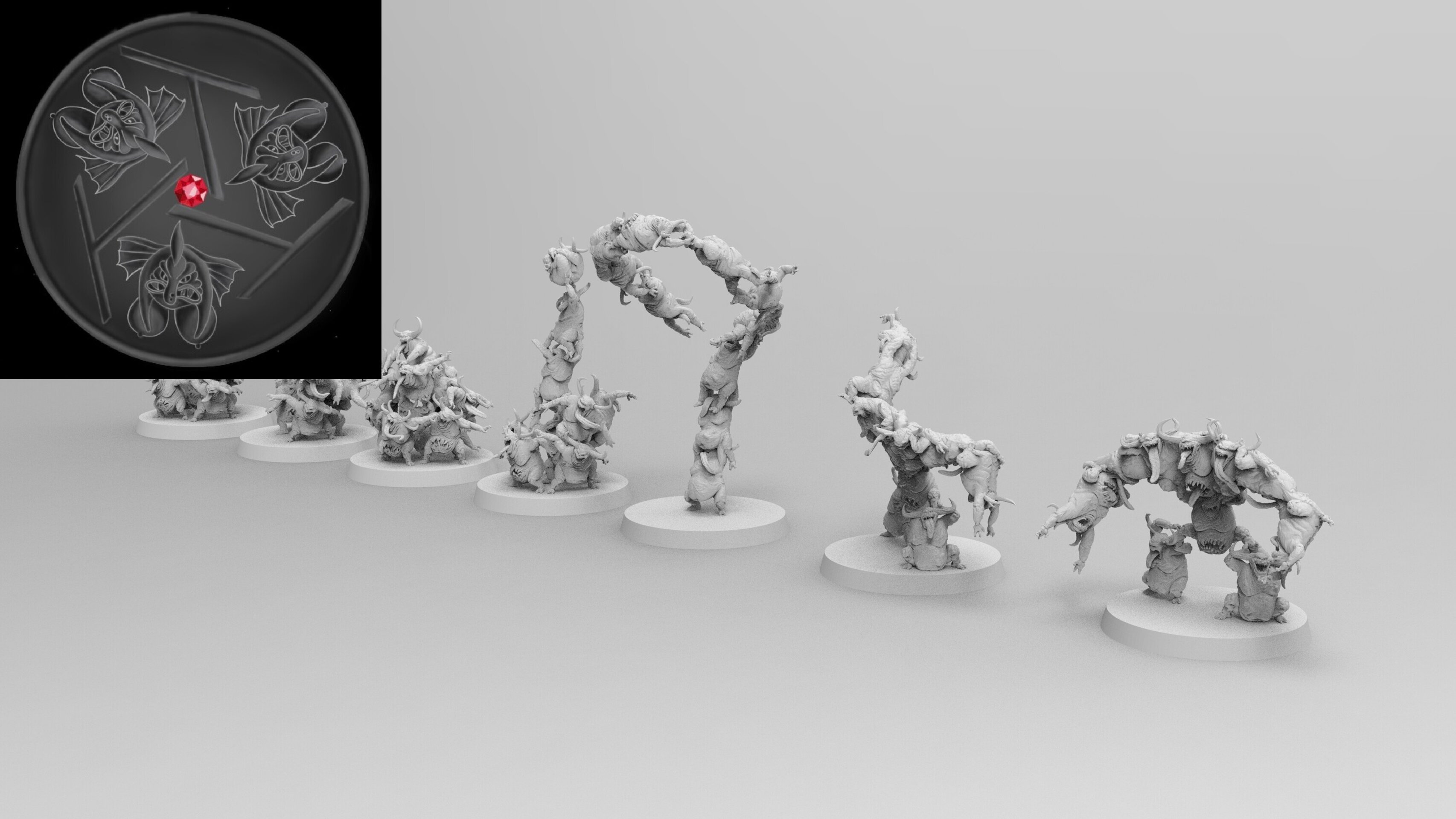 Nurgletes (emang) chaos daemons - wargames - resin miniatures - 28 mm - 3