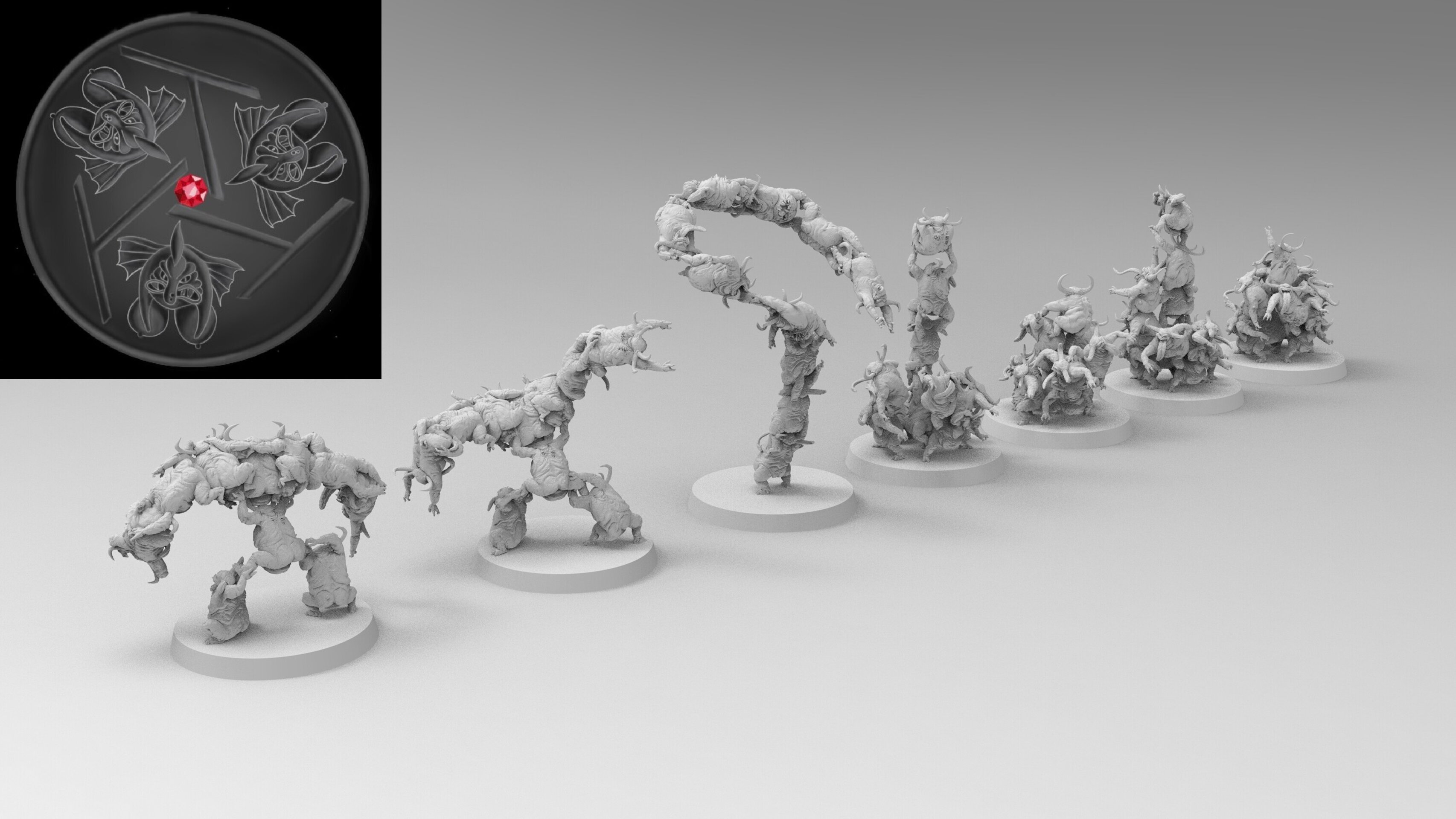 Nurgletes (emang) chaos daemons - wargames - resin miniatures - 28 mm - 2