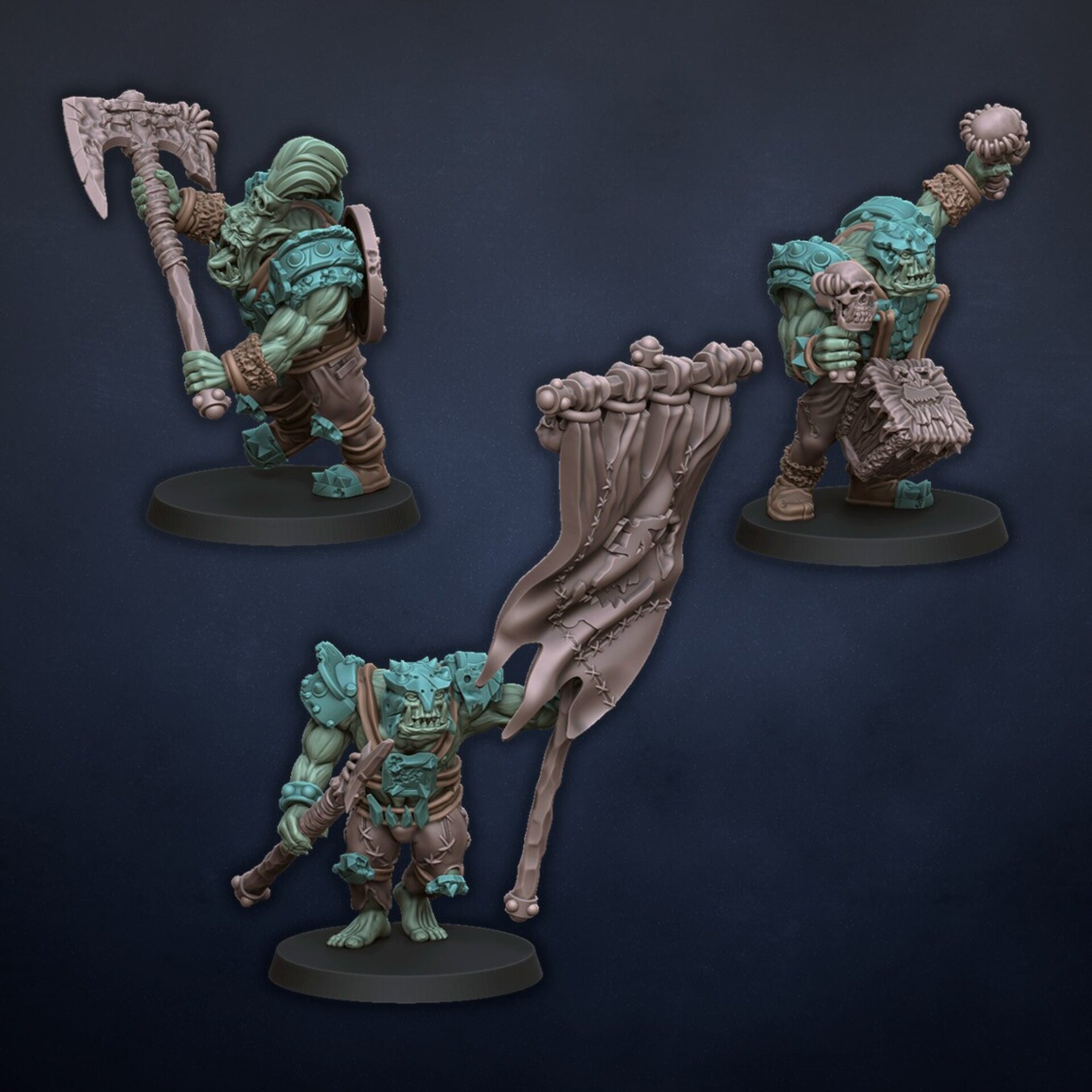 Orcos (dragons lake) orcs & goblins - wargames - resin miniatures - 28 mm - 7