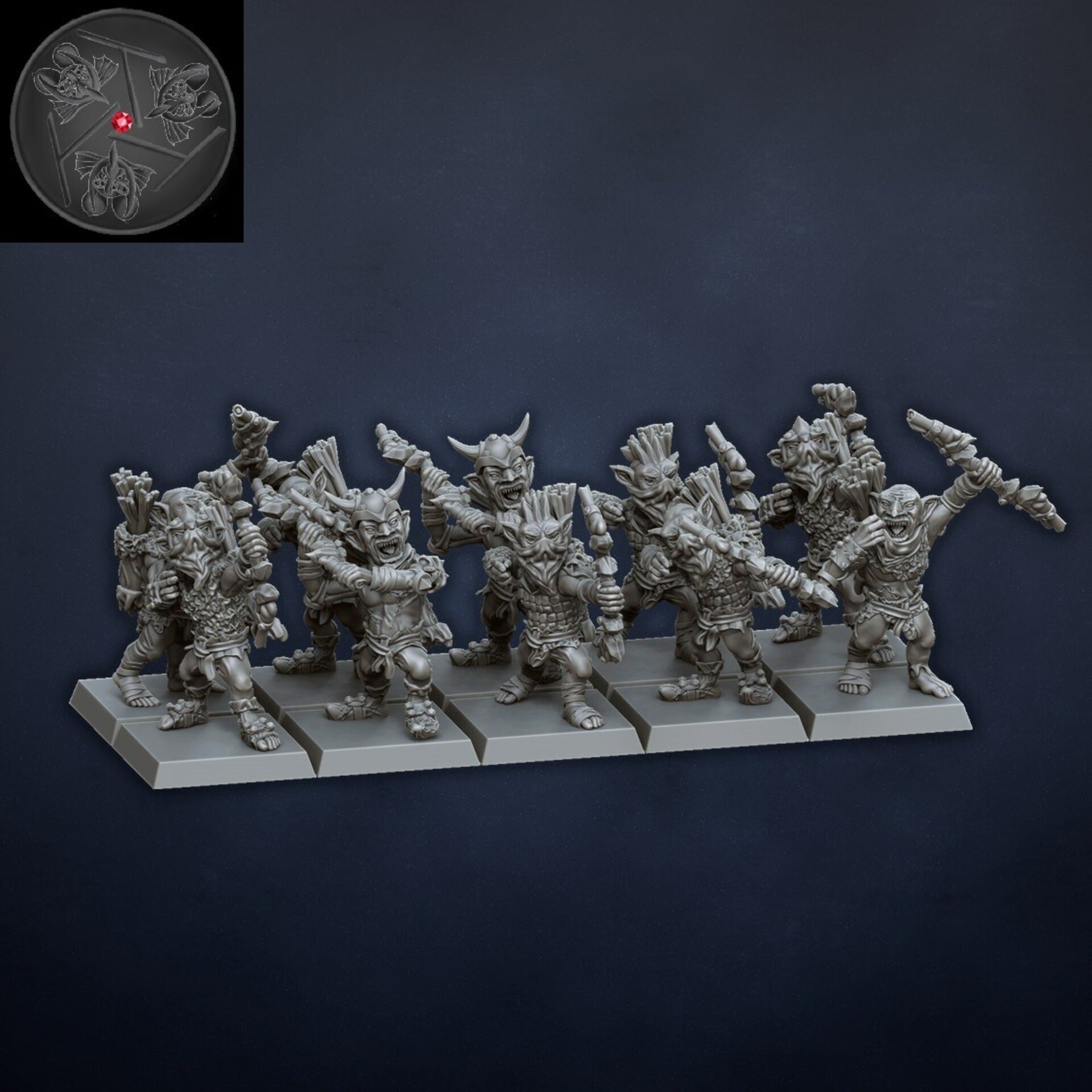 Golbins (dragons lake) orcs & goblins - wargames - resin miniatures - 28 mm - 6