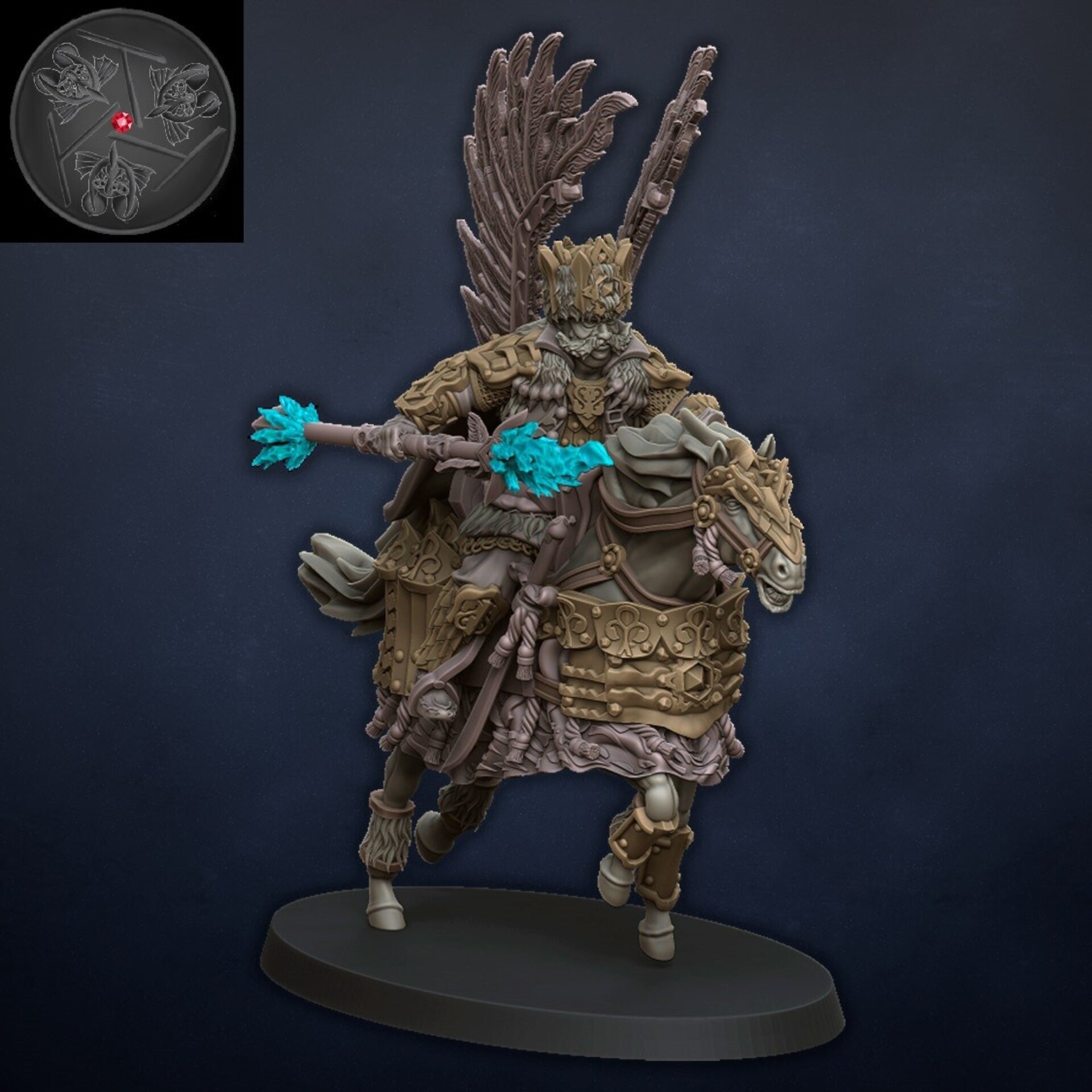 Boyar on horse (dragons lake) kislev - wargames - resin miniatures - 28 mm - 1