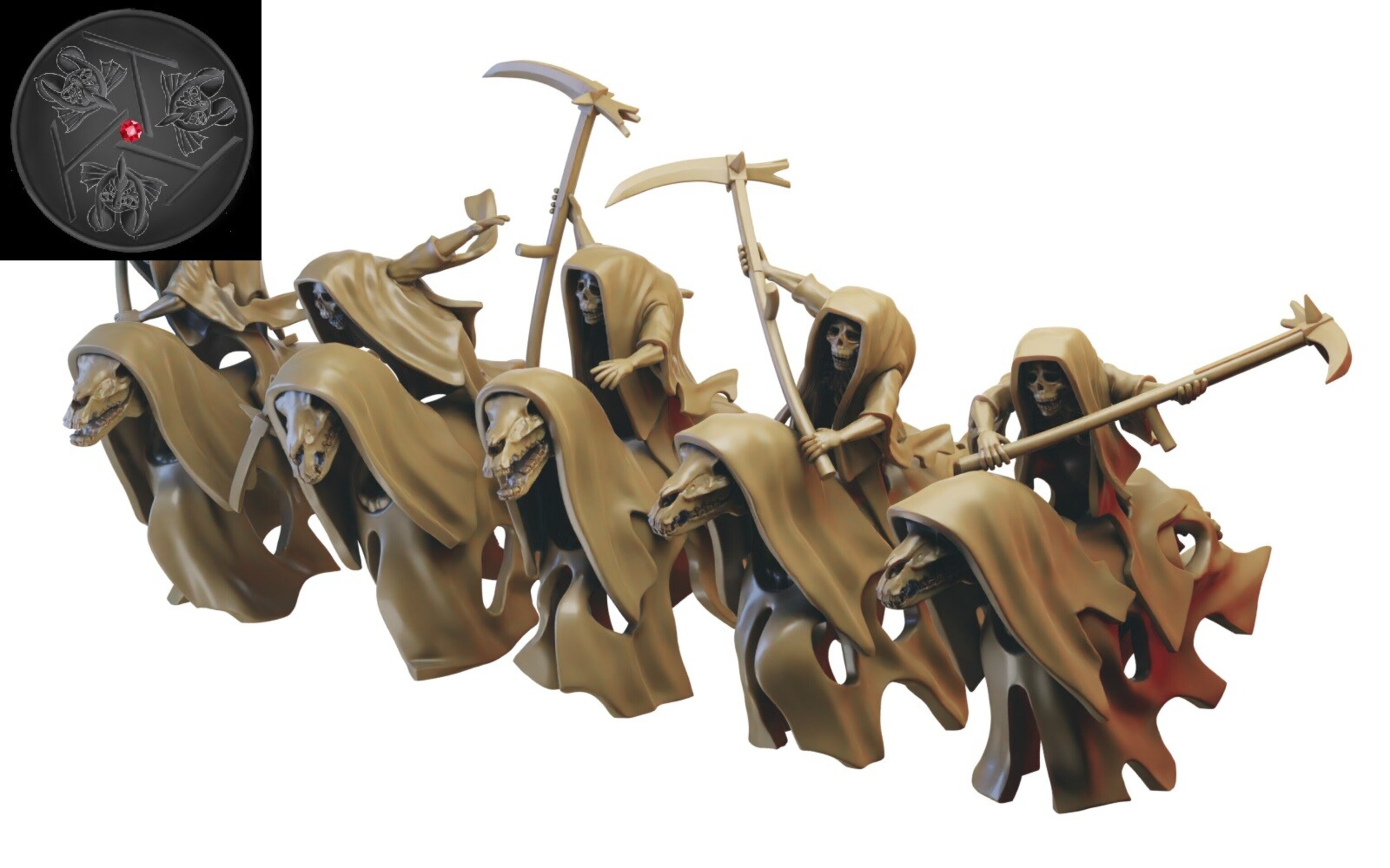 Hexwraiths (ilhadiel) vampire counts - wargames - resin miniatures - 28 mm - 2