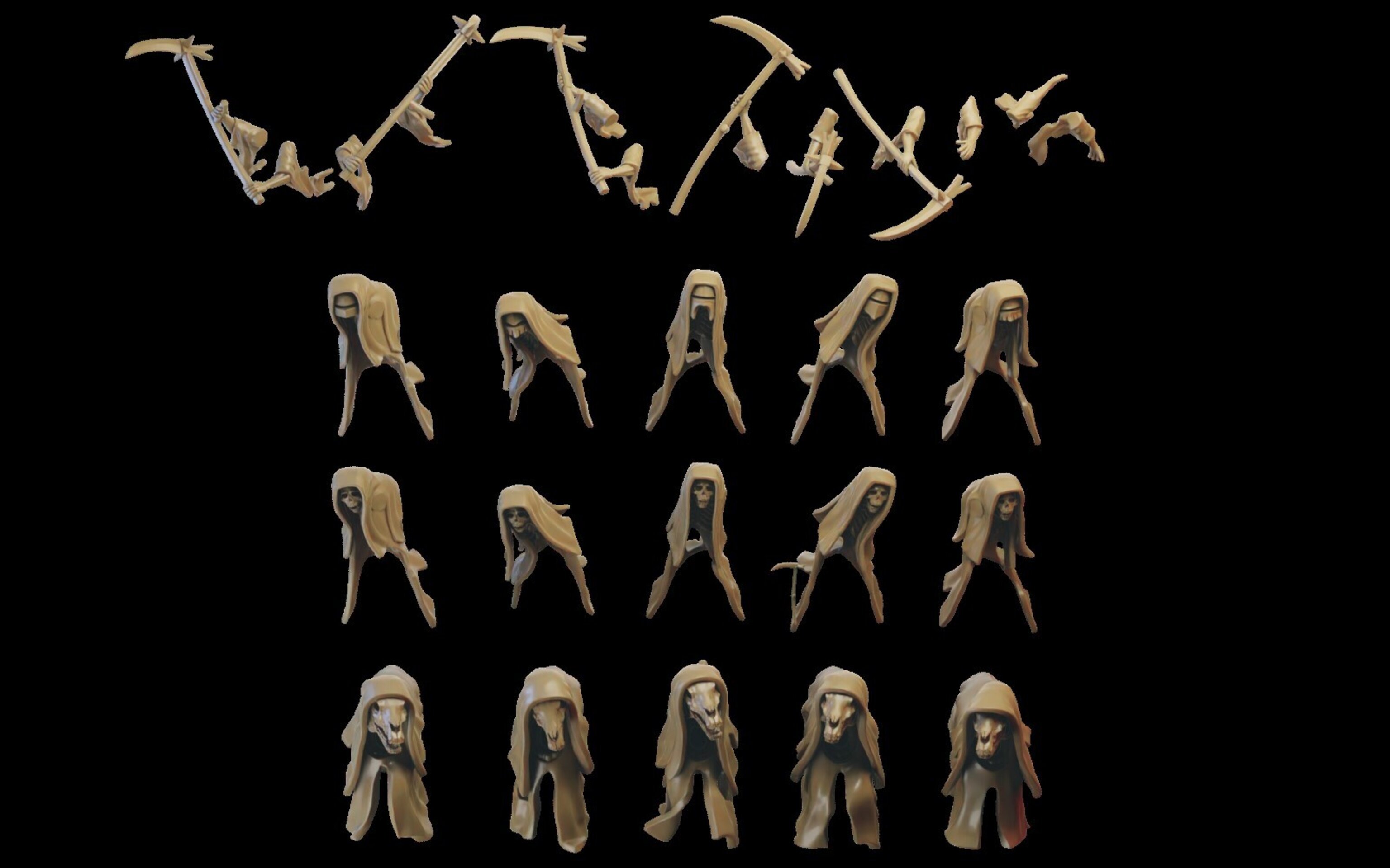 Hexwraiths (ilhadiel) vampire counts - wargames - resin miniatures - 28 mm - 4