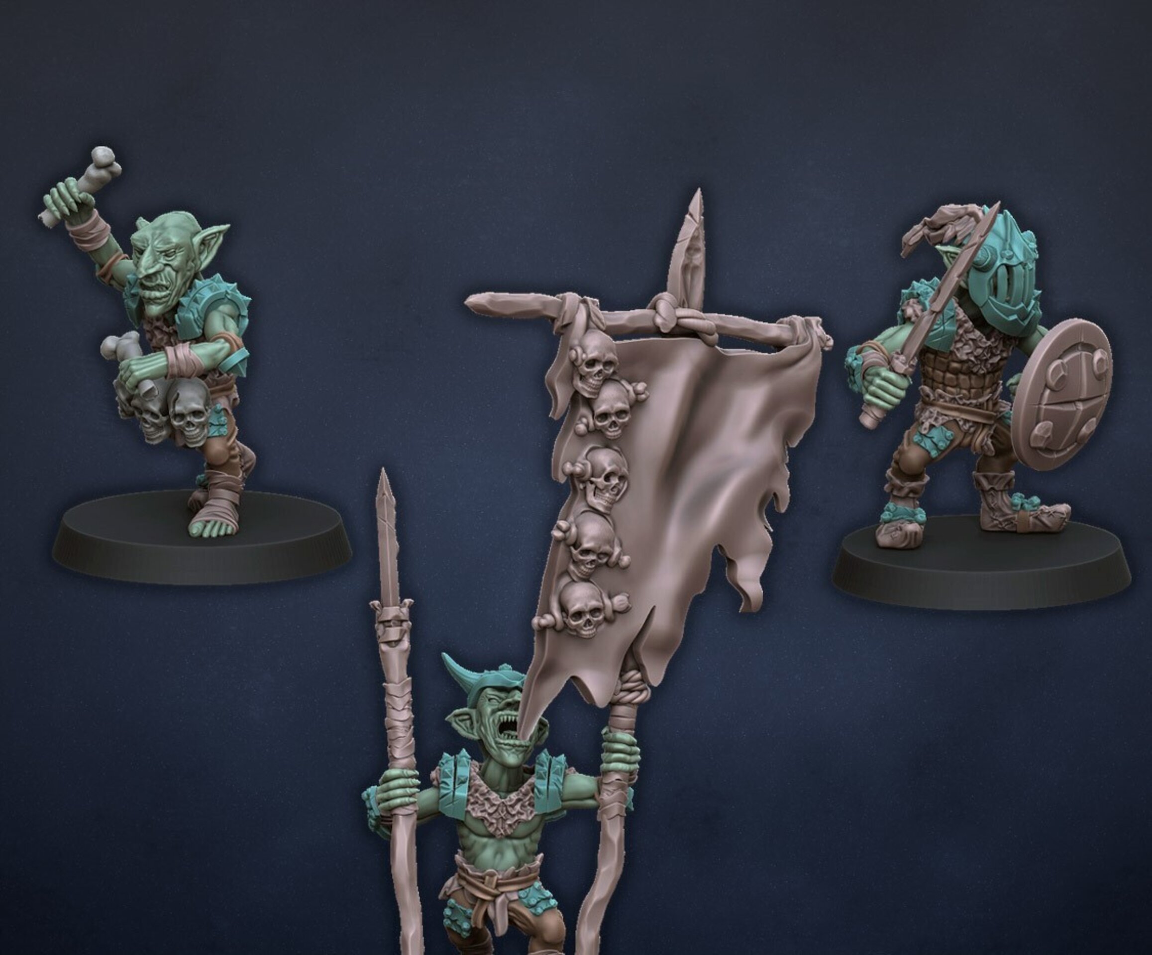 Golbins (dragons lake) orcs & goblins - wargames - resin miniatures - 28 mm - 7