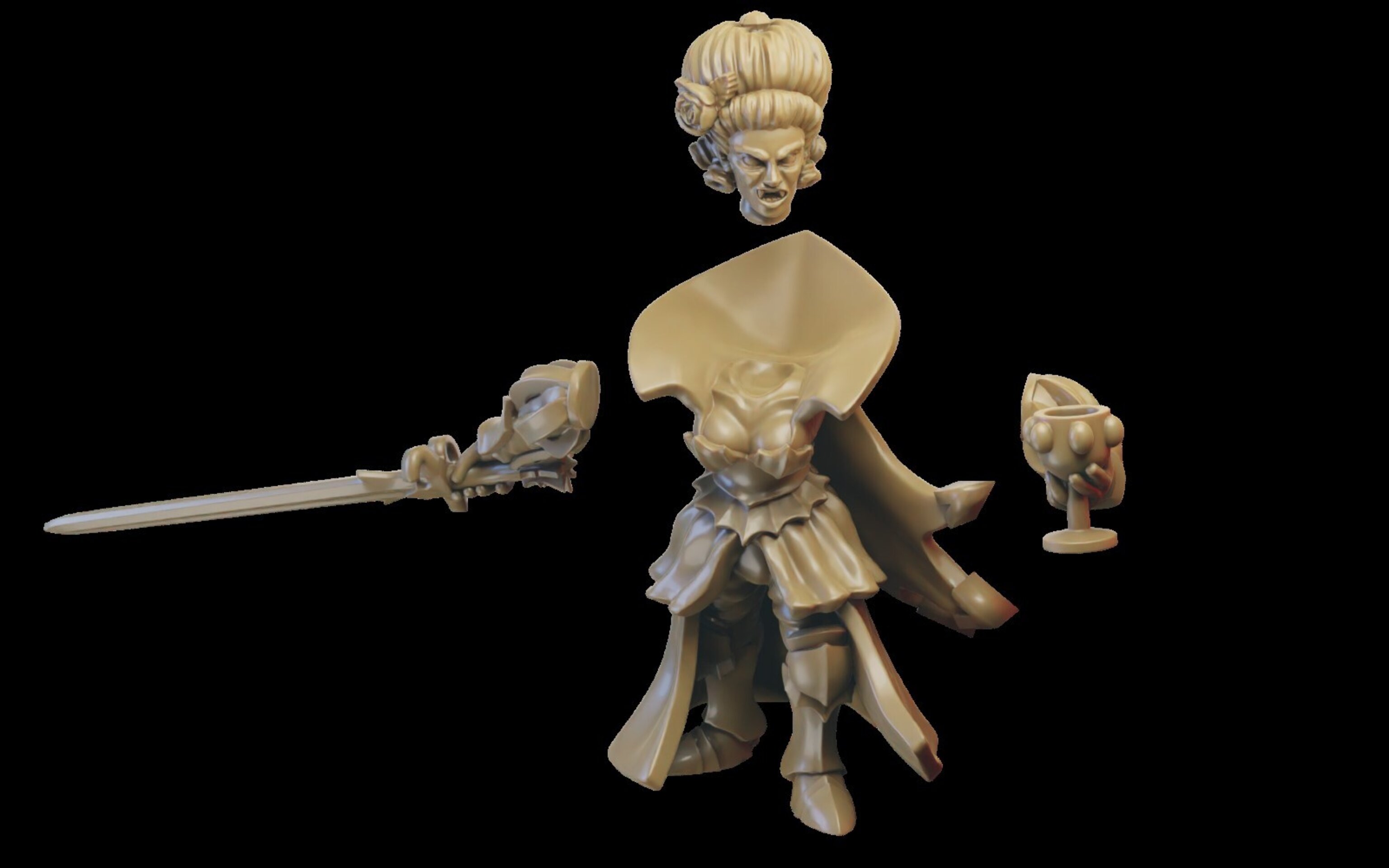 Vampire Countess character (ilhadiel) vampire counts - resin miniatures - 28 mm - 3