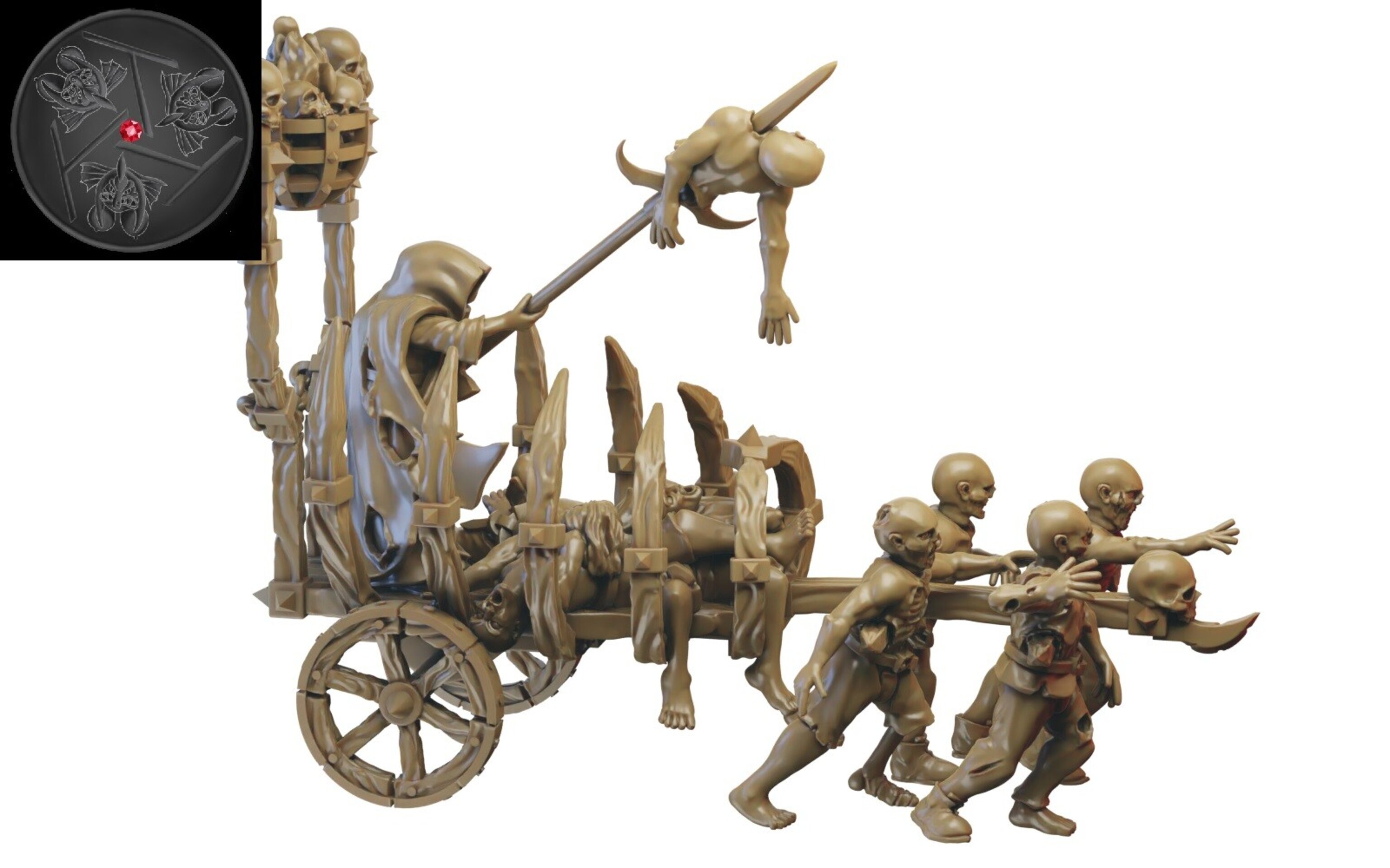 Corpse Cart (ilhadiel) vampire counts - wargames - resin miniatures - 28 mm - 2