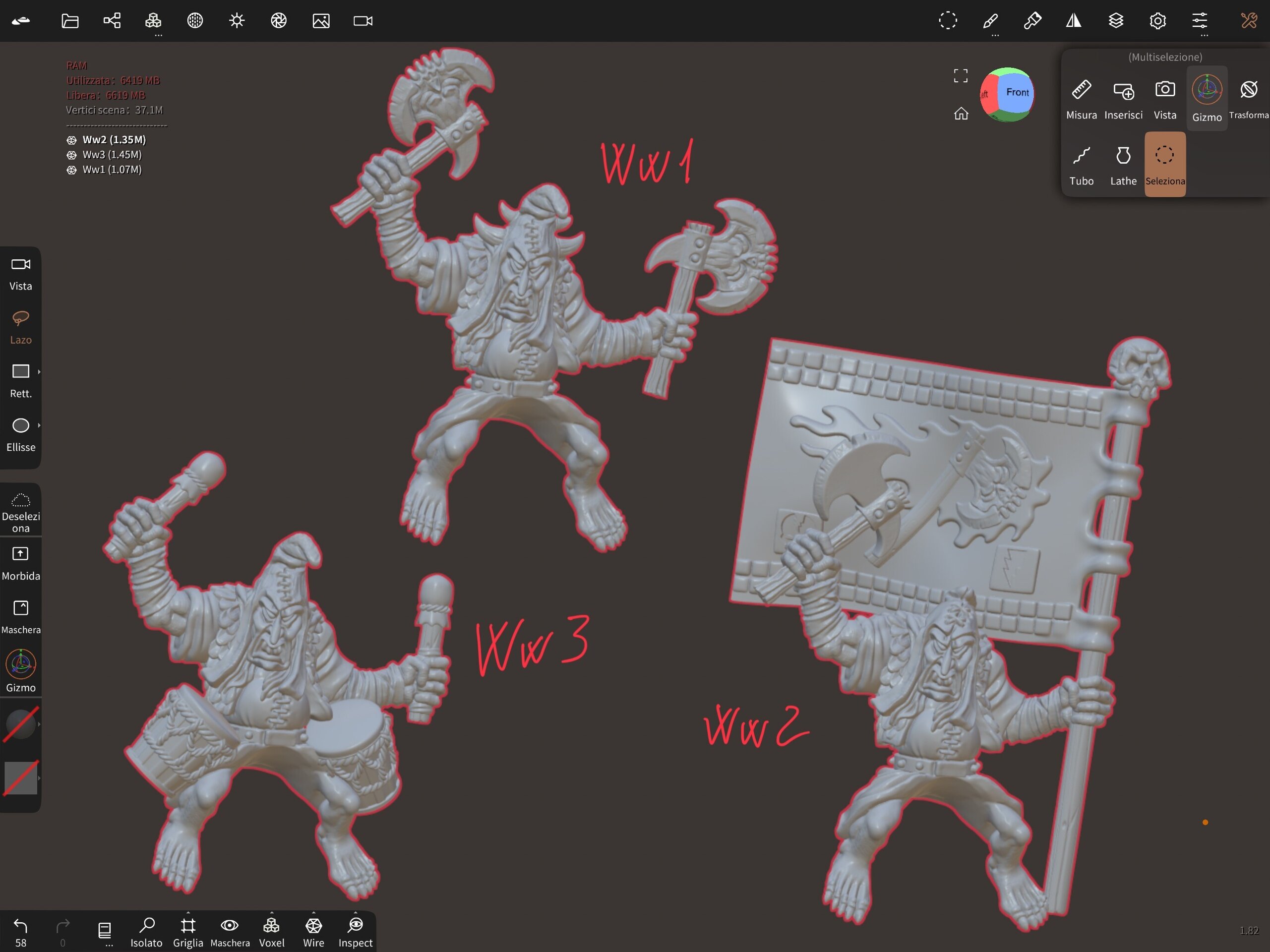 Command Group Wolf Riders (fabelzel) chaos dwarfs oldhammer - 28 mm - 2