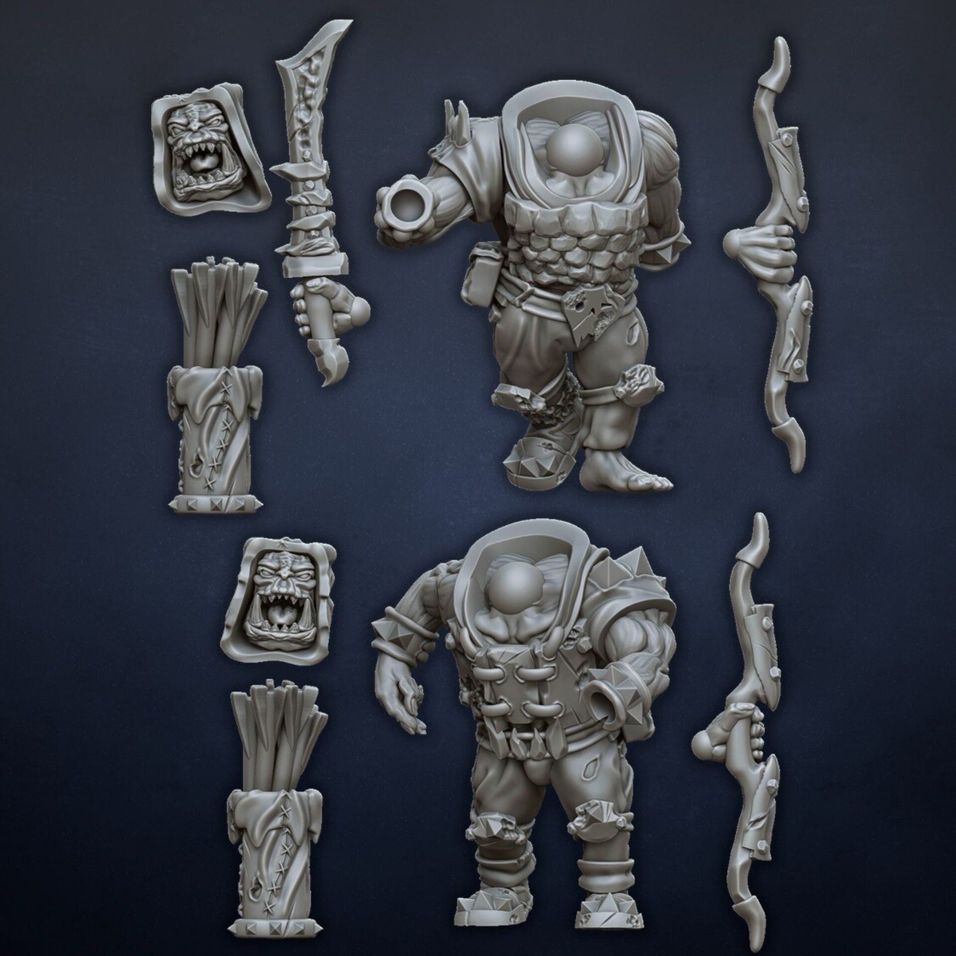 Orcos (dragons lake) orcs & goblins - wargames - resin miniatures - 28 mm - 9