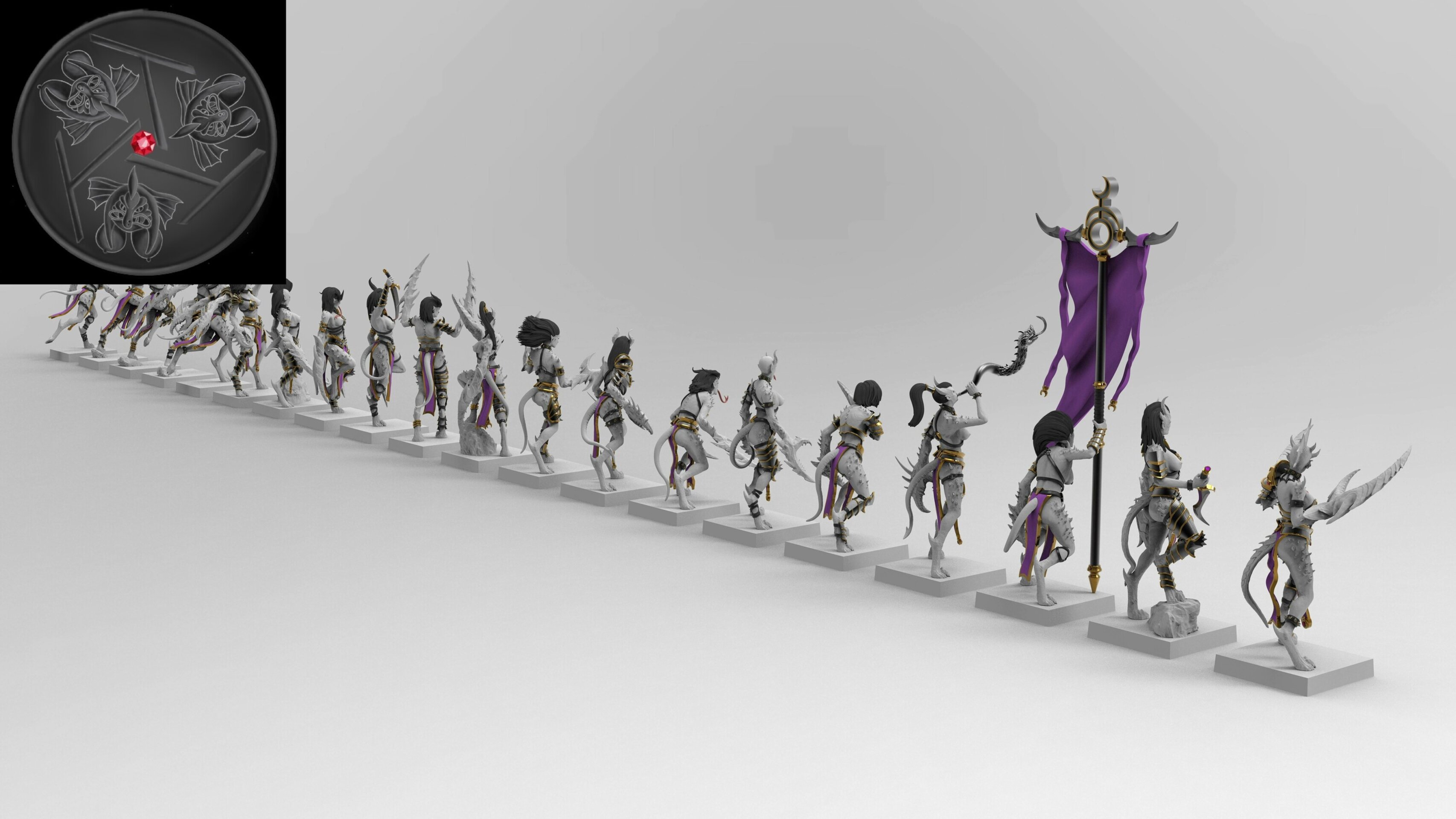 Daemonettes (emang) chaos daemons - wargames - resin miniatures - 28 mm - 4