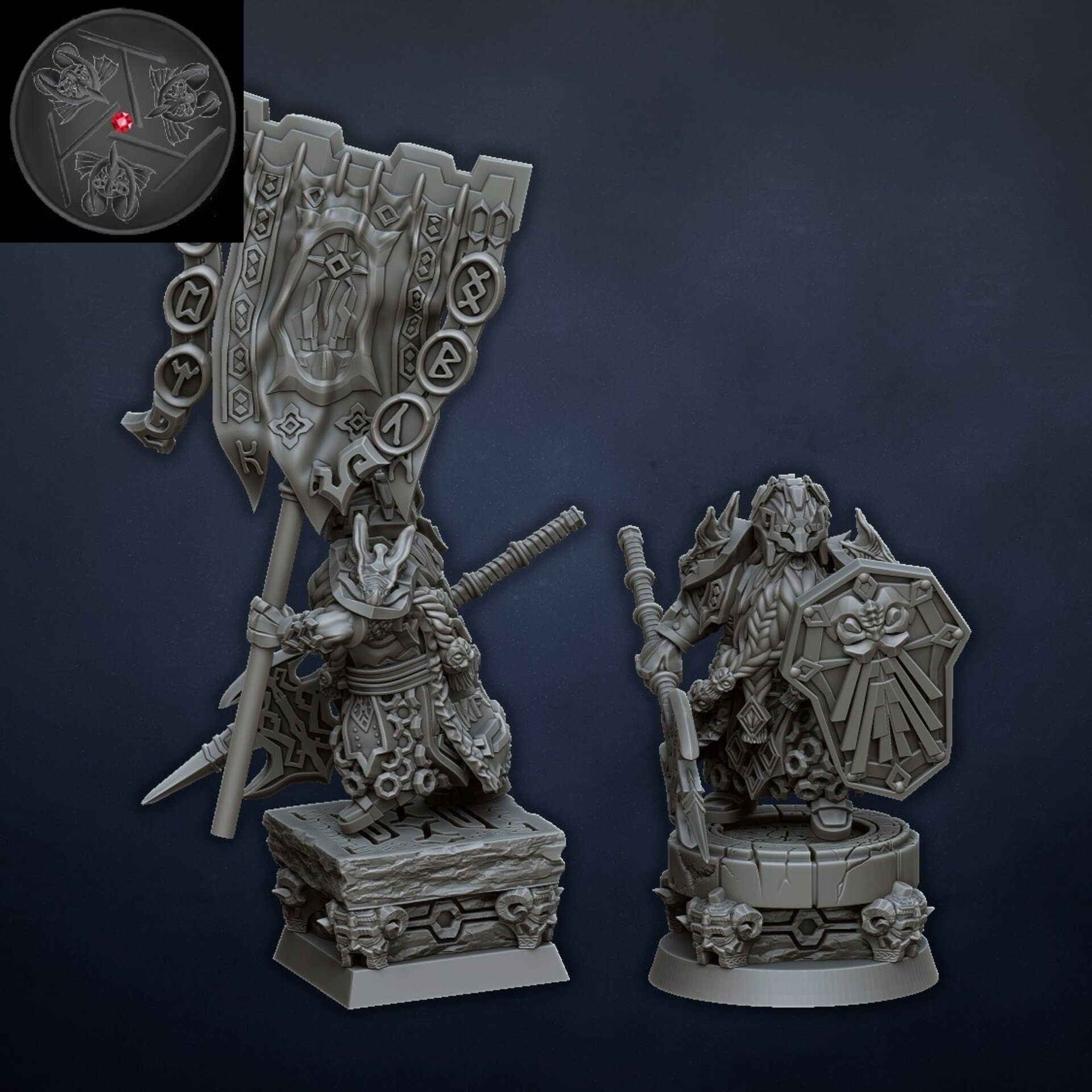 Dwarf Hero (dragons lake) dwarfs - wargames - resin miniatures - 28 mm - 7