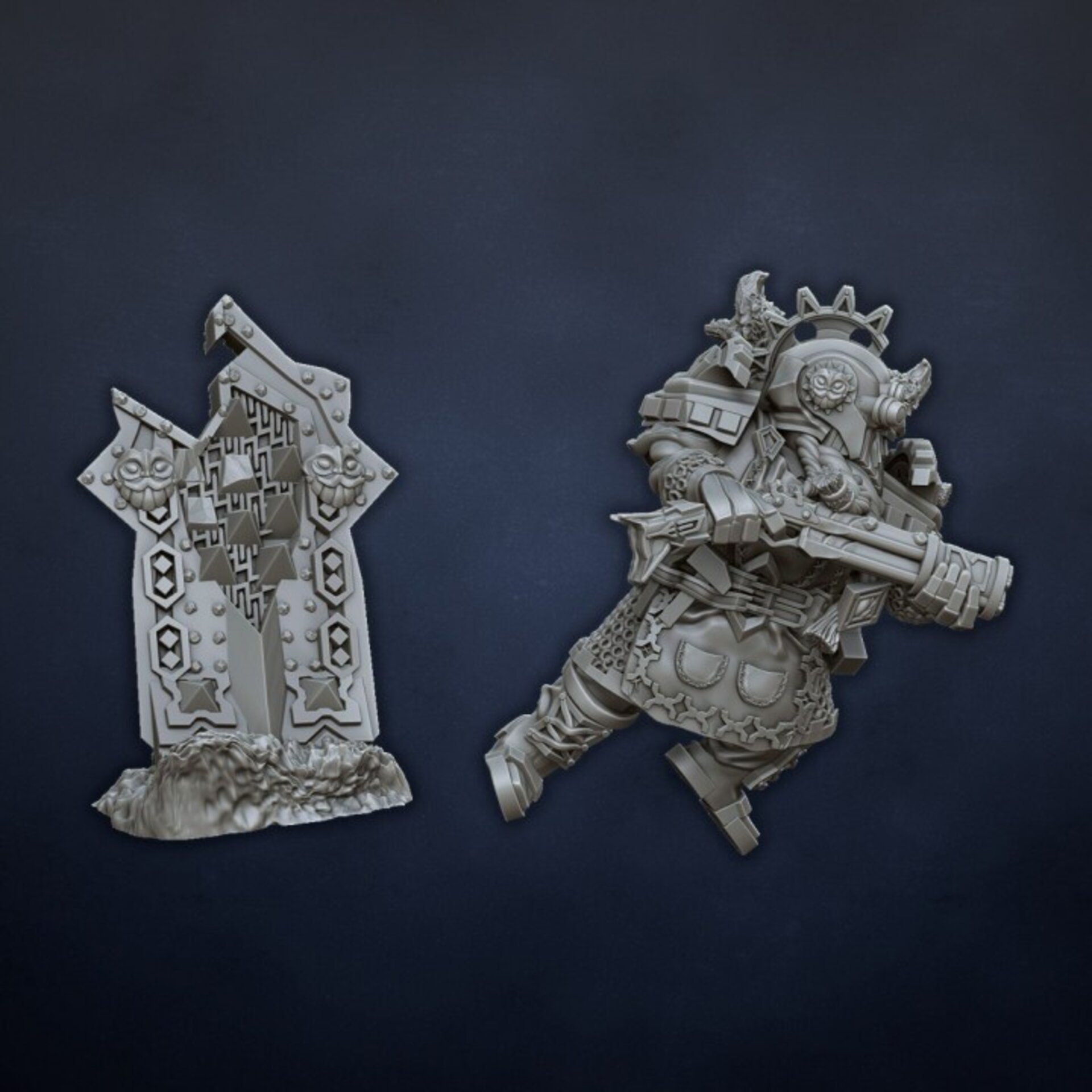 Master Engineer on foot (dragons lake) dwarfs - resin miniatures - 28 mm - 3