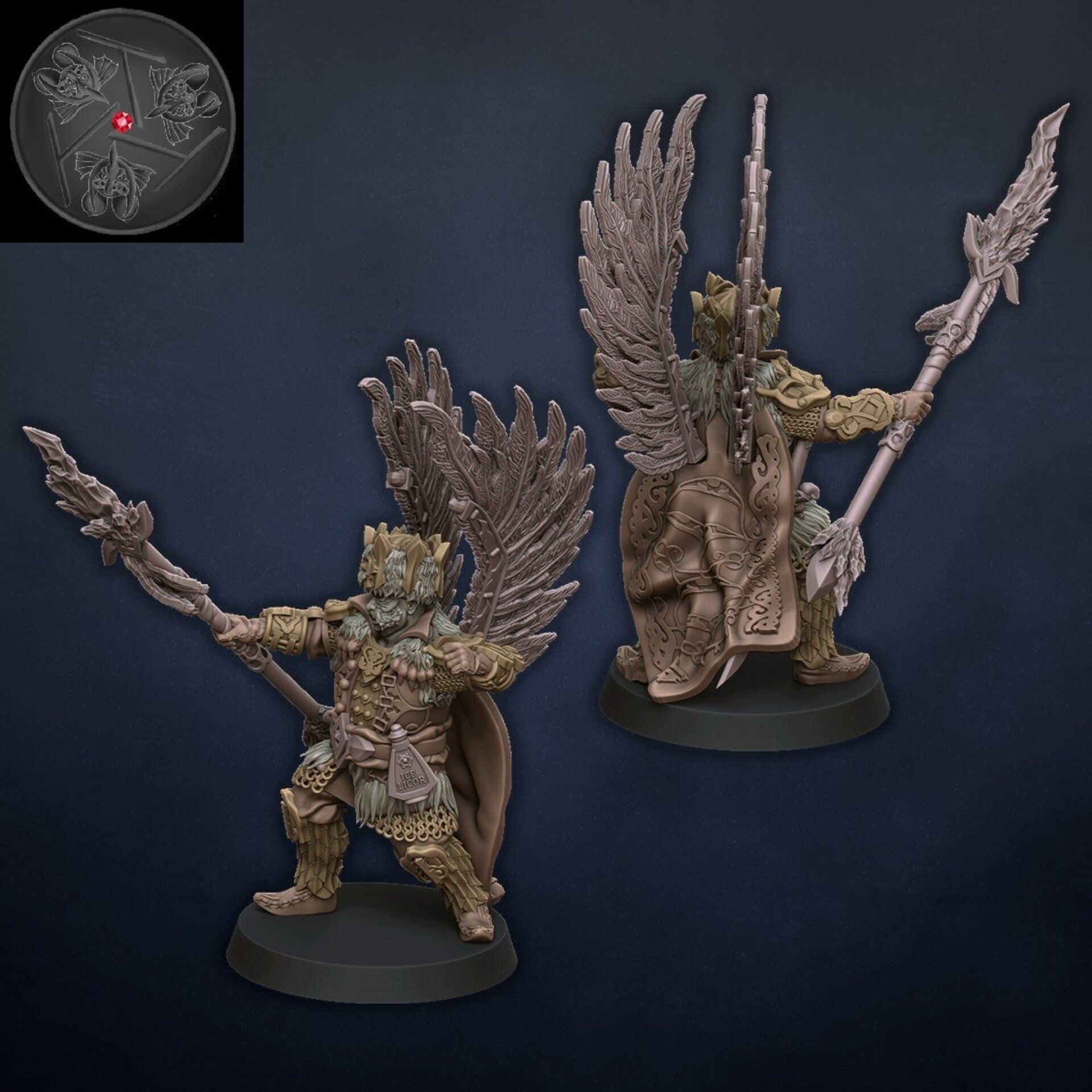 Boyar on foot (dragons lake) kislev - wargames - resin miniatures - 28 mm - 2