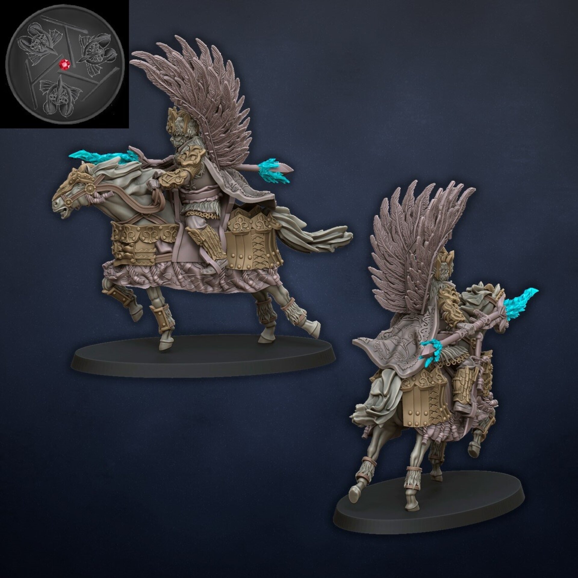 Boyar on horse (dragons lake) kislev - wargames - resin miniatures - 28 mm - 2