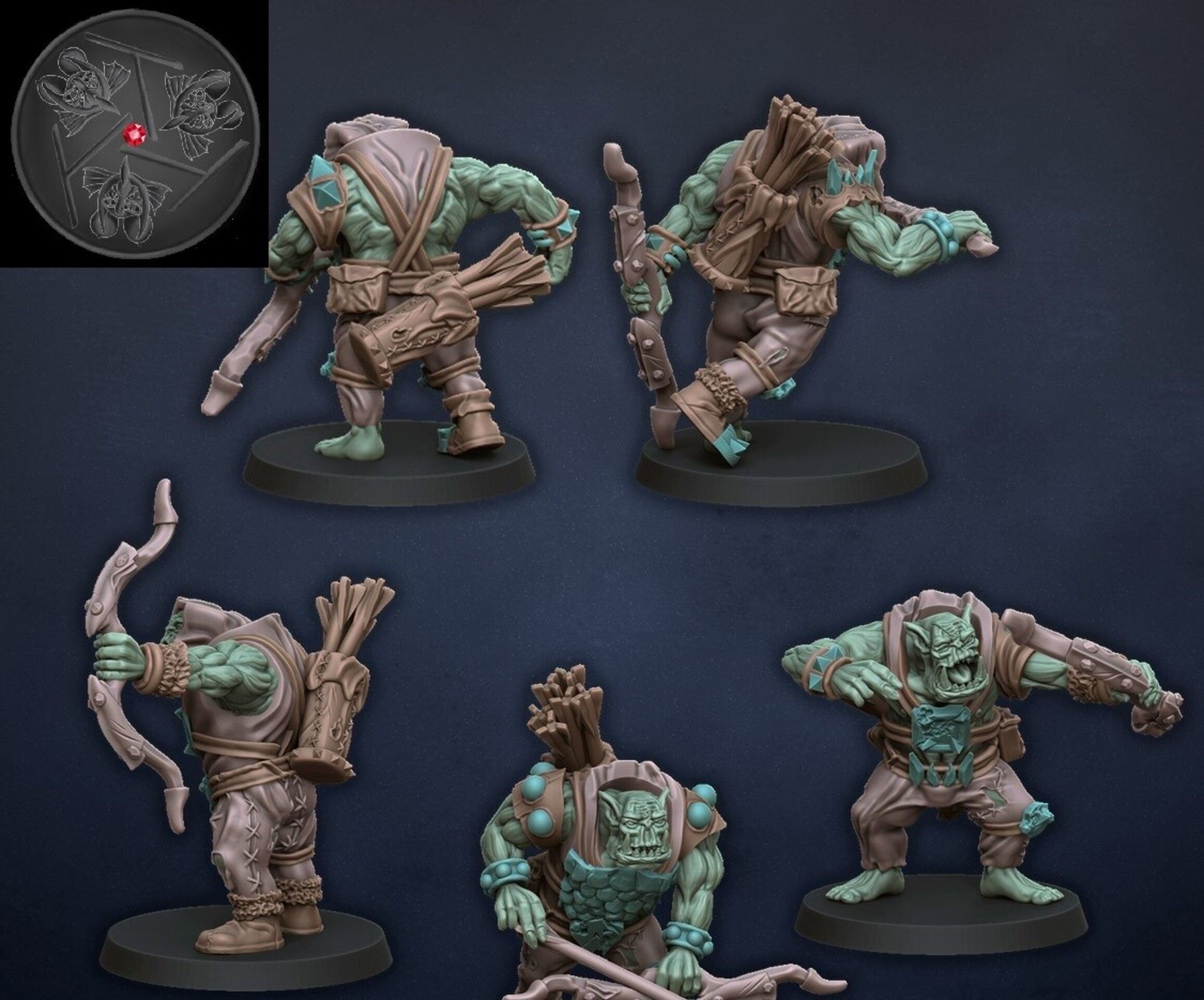 Orcos (dragons lake) orcs & goblins - wargames - resin miniatures - 28 mm - 2