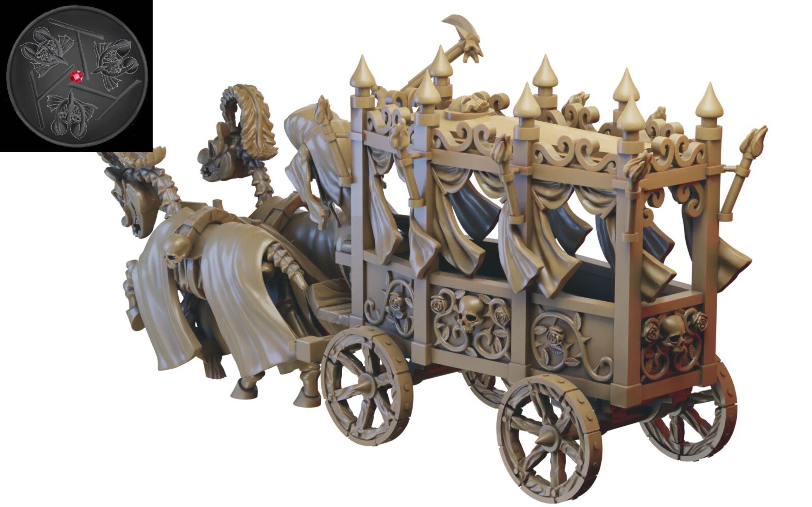 Black Coaches (ilhadiel) vampire counts - wargames - resin miniatures - 28 mm - 2