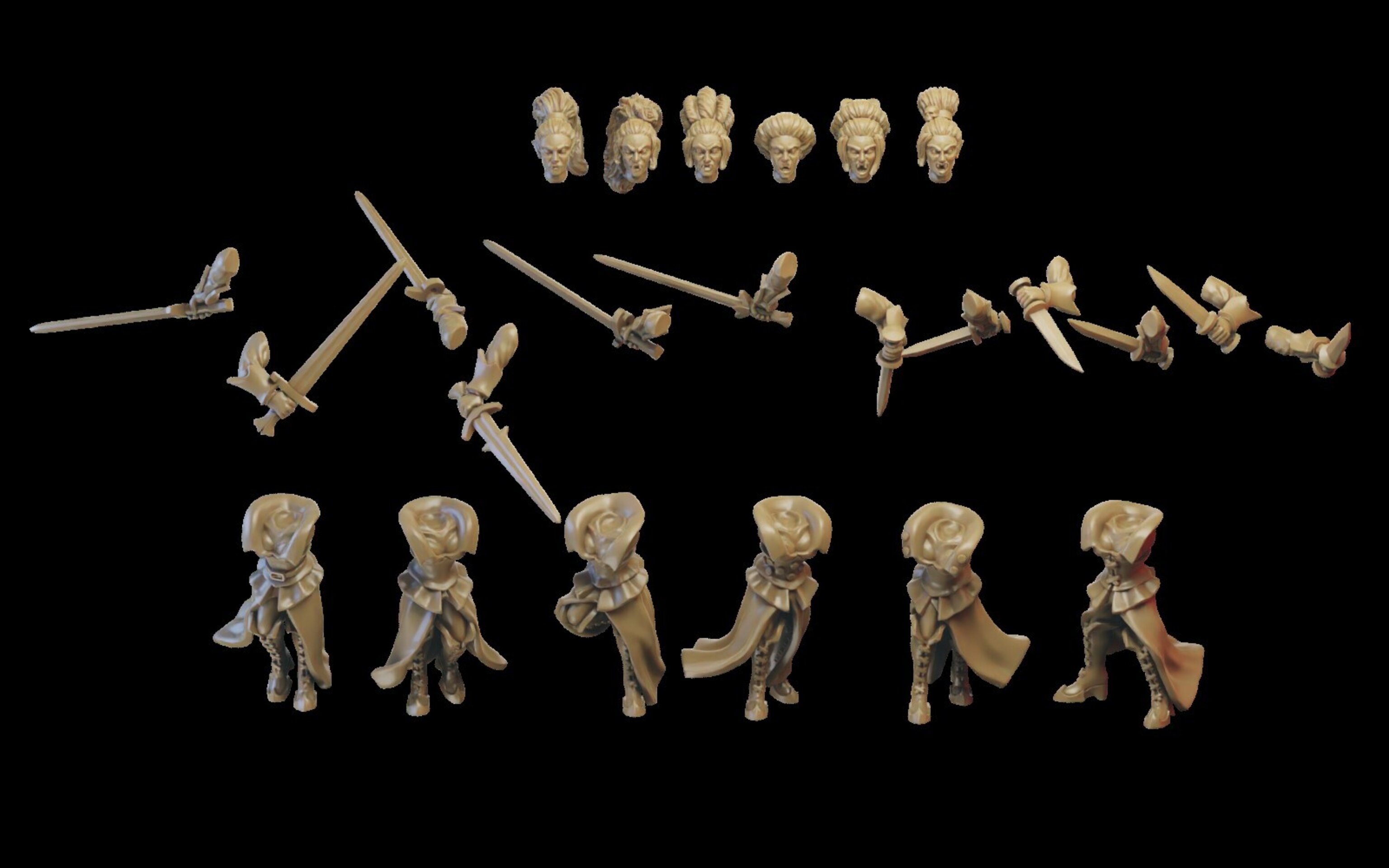 Vampiric Maidens (ilhadiel) vampire counts - resin miniatures - 28 mm - 4